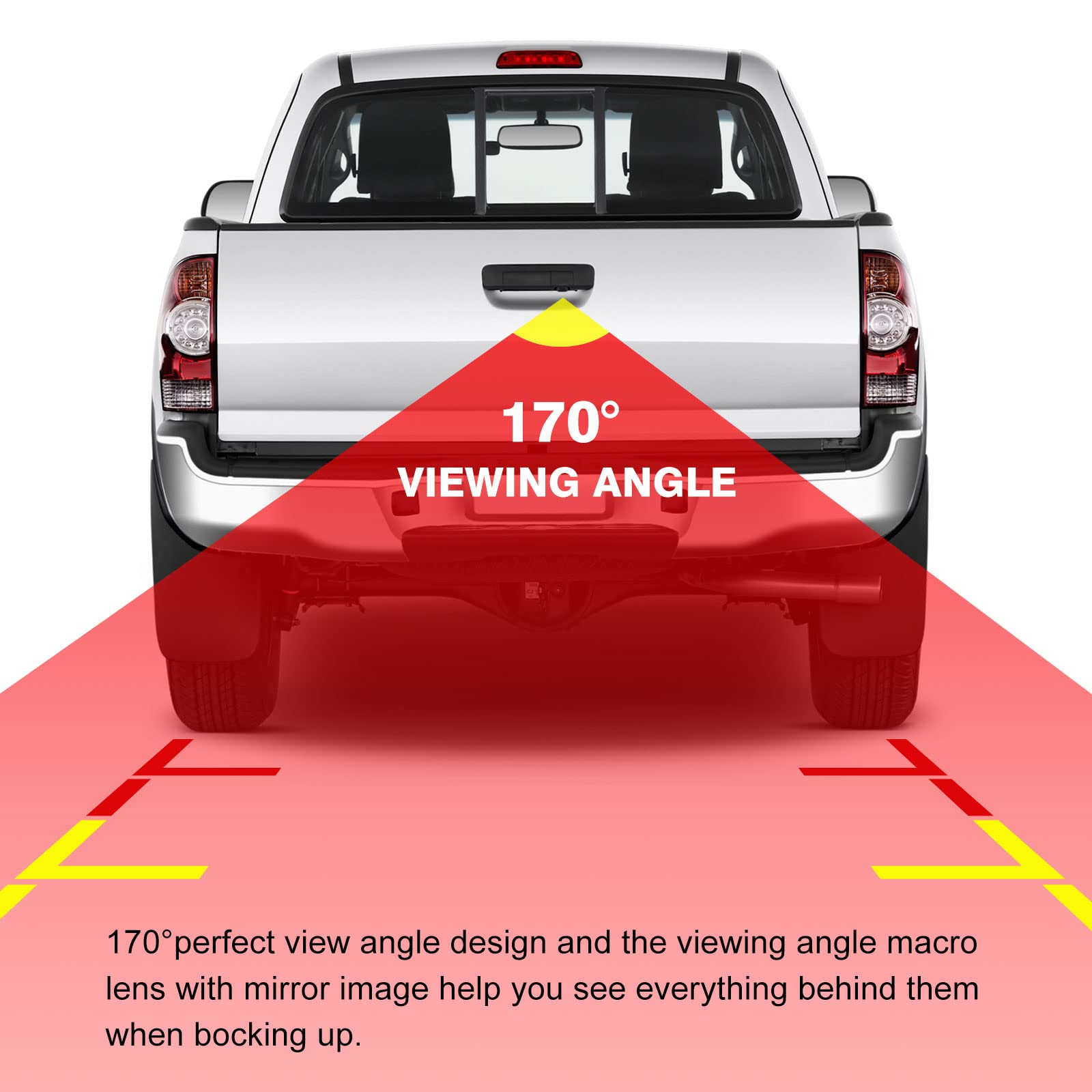 Toyota Tacoma 2005-2014 Rear View Backup Camera - Aftermarket Tailgate Handle Replacement with Parking Assist | Perfect for Off-Roading, Towing & Night Driving
