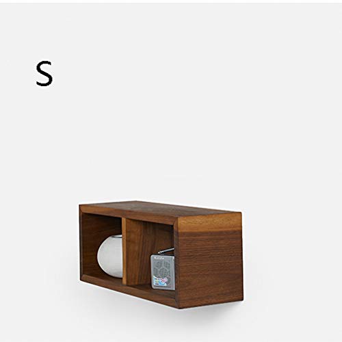 LRZS Solid Wood Bookshelf - Wall Shelf & Cabinet for Living Room, Kitchen, Bedroom - Vintage Storage Furniture & Display Showcase (Size S) | Perfect for Home Organization, Book Display & Decorative Storage