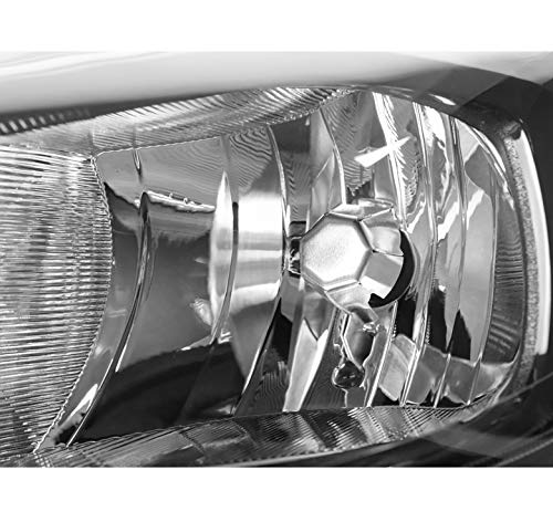 Replacement Black Headlights Headlamps Compatible with 2015-2018 Ford Focus S/SE/ST - Durable Aftermarket Headlights for Night Driving & Fog Conditions