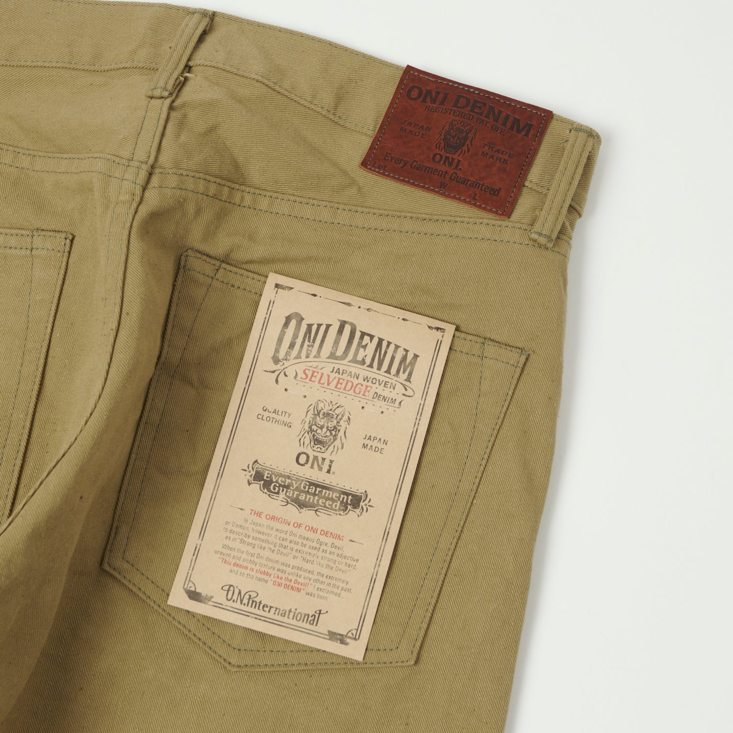 ONI 206 BRD 'British Drill' Neat Loose Straight Fit Jeans in Tan One Wash - Perfect for Casual Wear, Street Style & Everyday Comfort