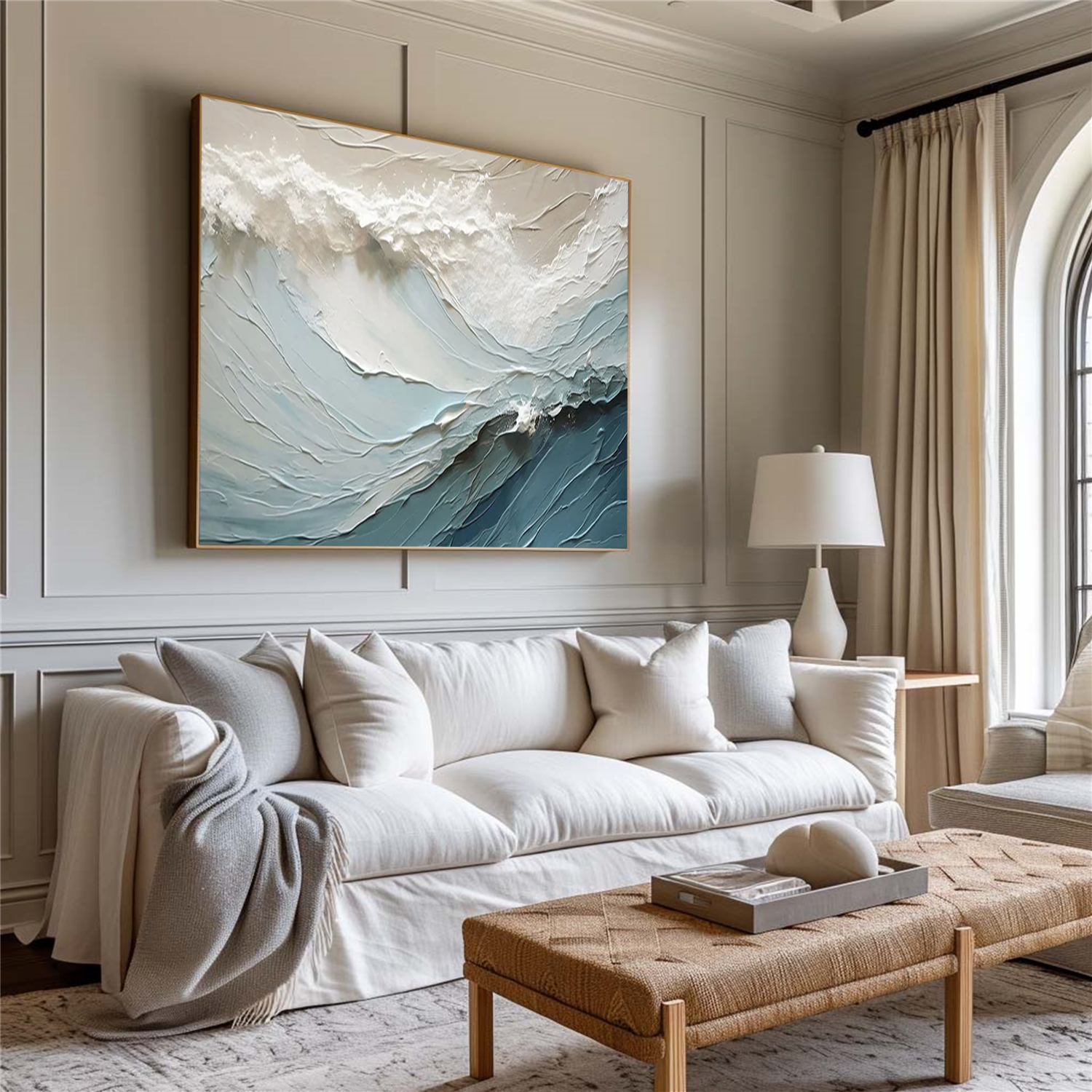 Ocean and Sky Painting #OS 059 - Stunning Seascape Wall Art for Home & Office Decor - Perfect for Living Room, Bedroom, or Beach House