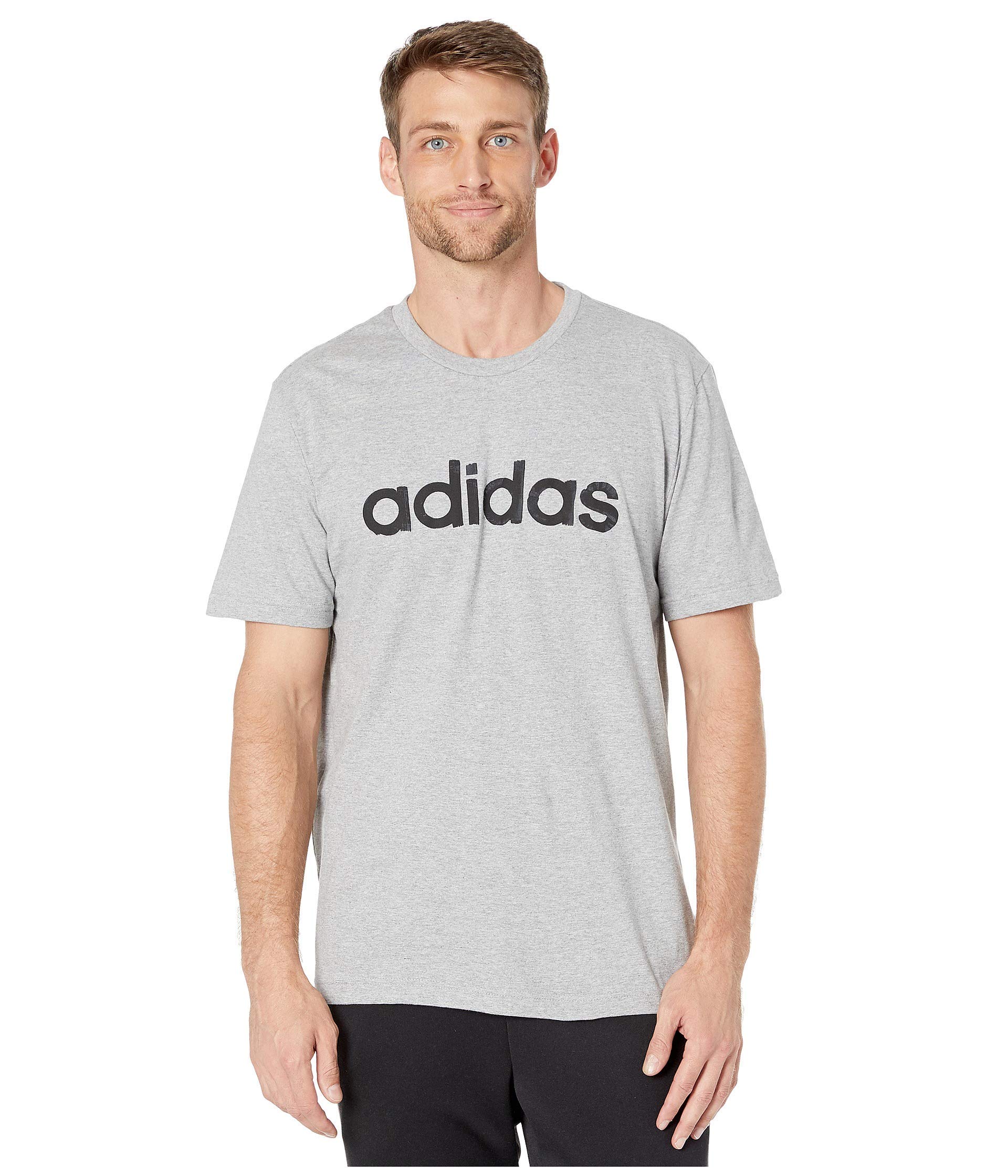 adidas Men's Linear Graphic T-Shirt - Casual Short Sleeve Cotton Tee for Streetwear, Gym & Everyday Outfits