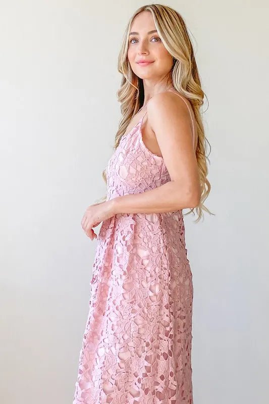 Elegant Lace Maxi Cami Dress for Women - Perfect for Weddings, Parties & Special Occasions | Flowy Boho Summer Dress for Beach Vacations & Date Nights