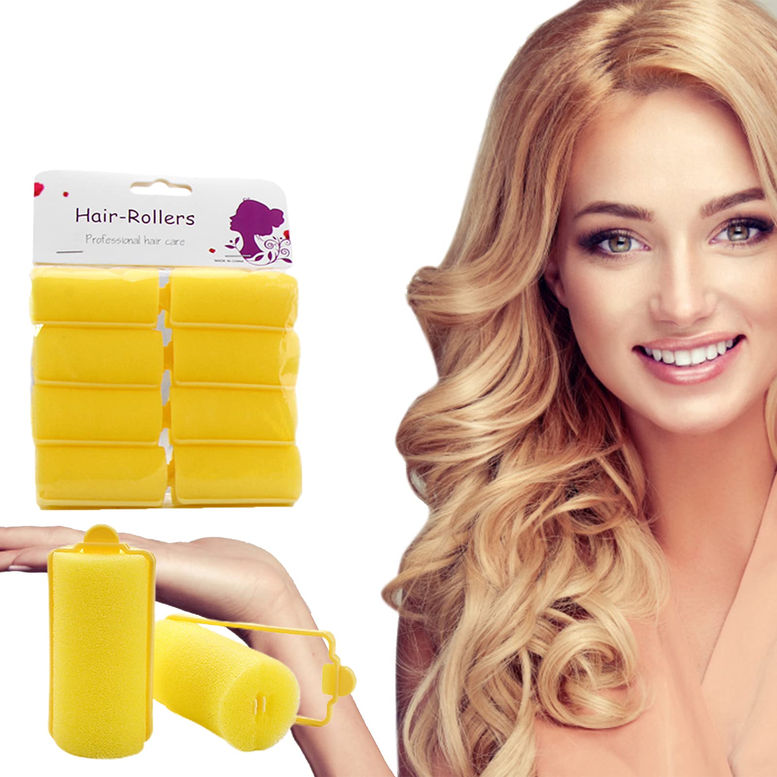 Heatless Hair Curlers for Women - Overnight Sleeping Curlers, Soft & Flexible Sponge Hair Styling Tools for Natural Waves & Curls | Perfect for Home, Travel & Salon Use