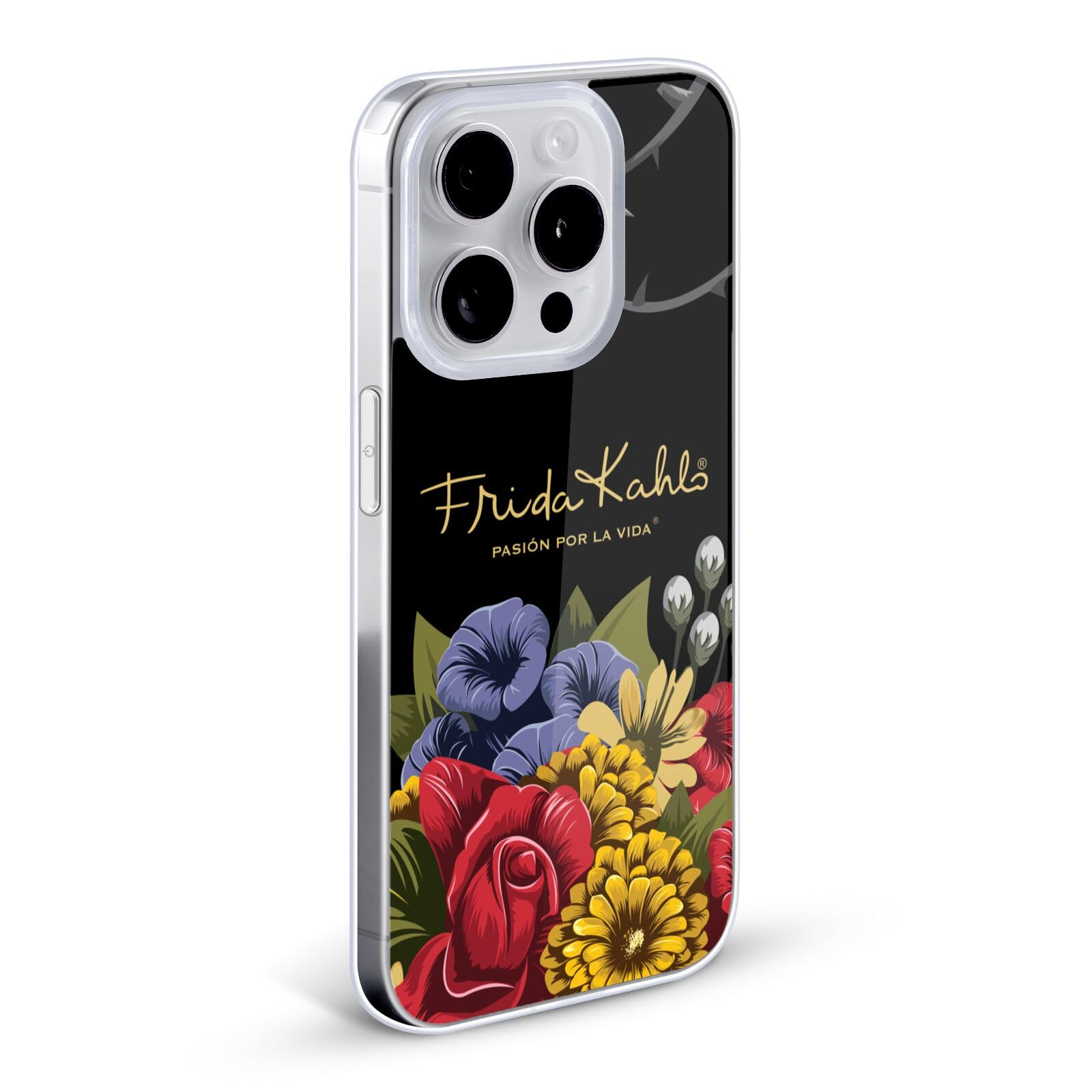 Officially Licensed Frida Kahlo Floral Design Soft Gel Phone Case - Compatible with Apple iPhone 12 Pro Max - Artistic Protective Cover for Women, Gift Idea, Everyday Use & Travel Accessory