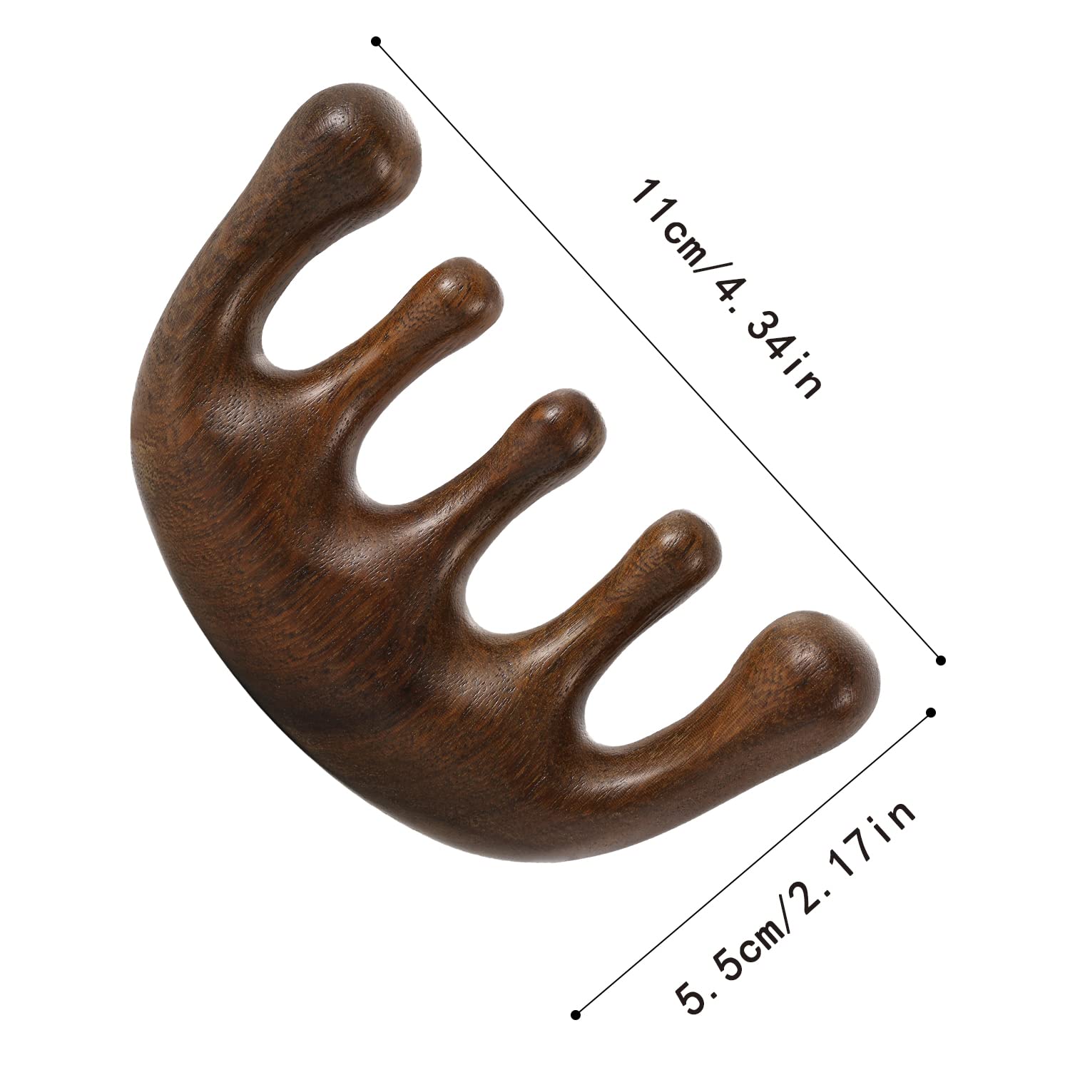 Natural Sandalwood Hair Massage Comb - Wide Tooth Wooden Comb for Scalp Relaxation & Fatigue Relief - Gua Sha Tool for Women (Wood Color) | Perfect for Daily Hair Care, Spa Treatments & Stress Relief
