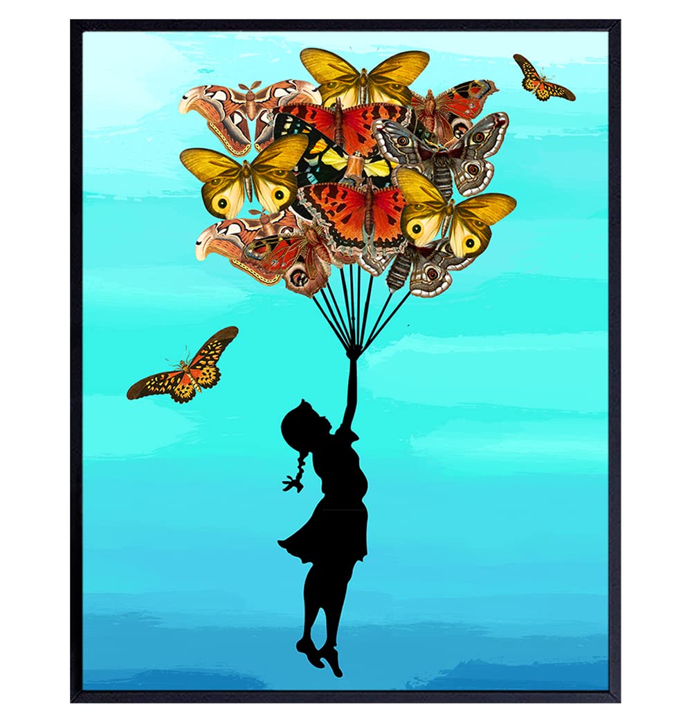 Butterfly Bouquet Wall Art Print - Unique Home Decor for Toddler & Kids Room, Nursery - Perfect Gift for Moms & Baby Showers - 8x10 Unframed Photo - Ideal for Bedroom, Playroom & Nursery Decor