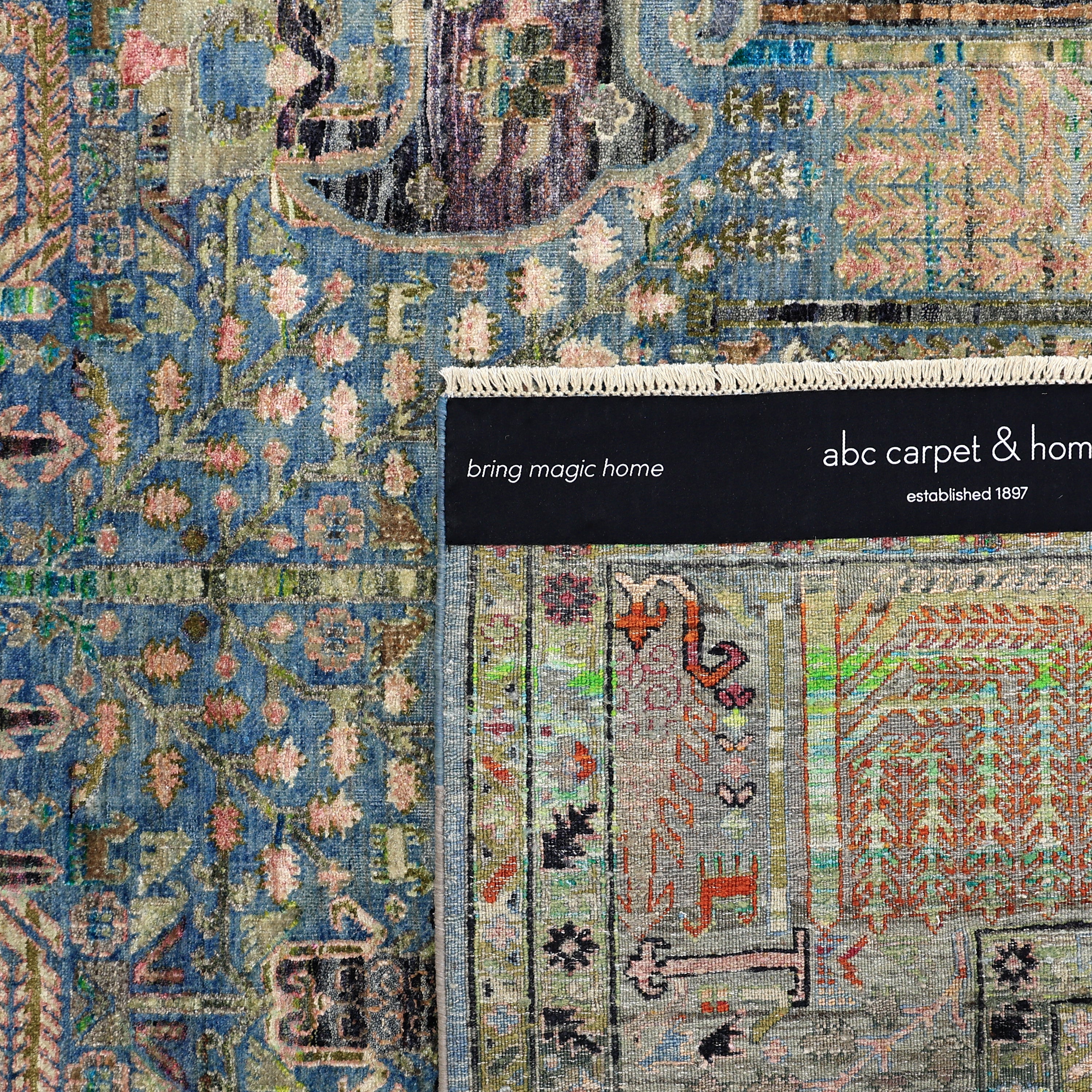 Blue Alchemy Transitional Wool Rug 8'7 x 13'3 - Soft Handmade Area Rug for Living Room, Bedroom & Office Decor