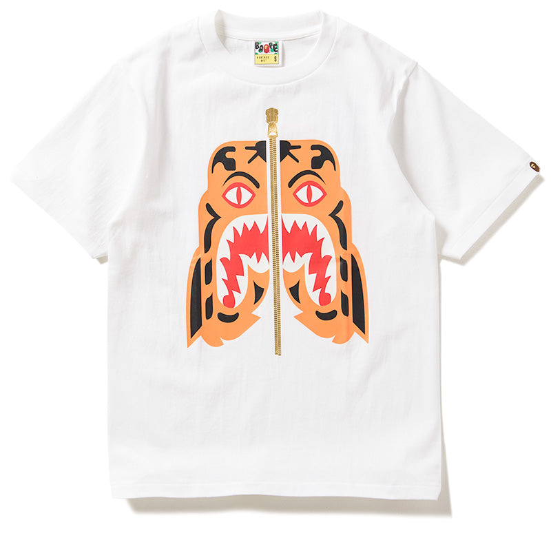 BAPE Colors Tiger Graphic T-Shirt for Men - White | Streetwear Fashion Tee for Casual Wear & Urban Style