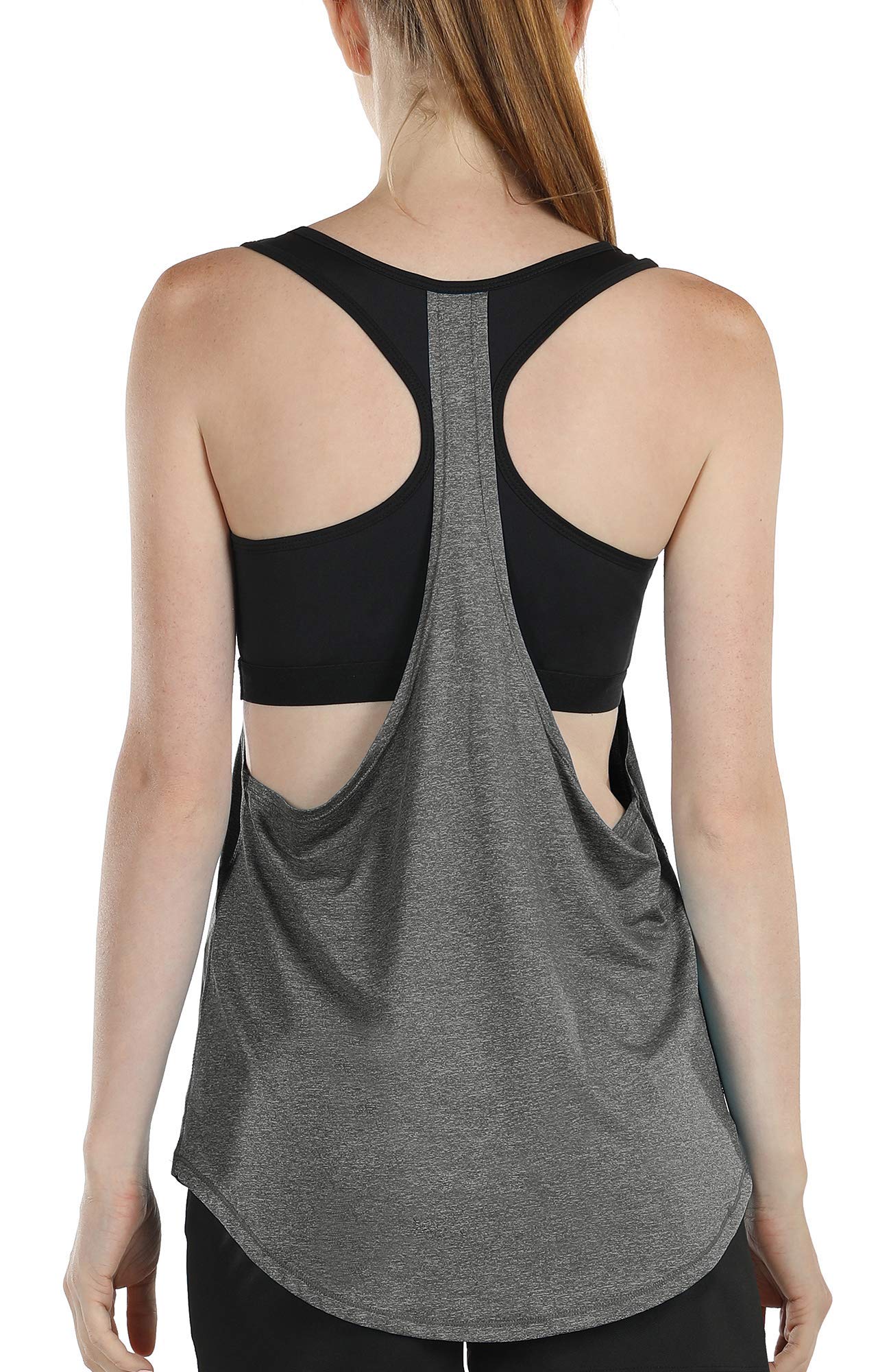 icyzone Women's Workout Tank Tops with Built-in Bra - Breathable Athletic Running Yoga Tops for Gym, Fitness & Sports | Perfect for Yoga, Running & High-Intensity Workouts
