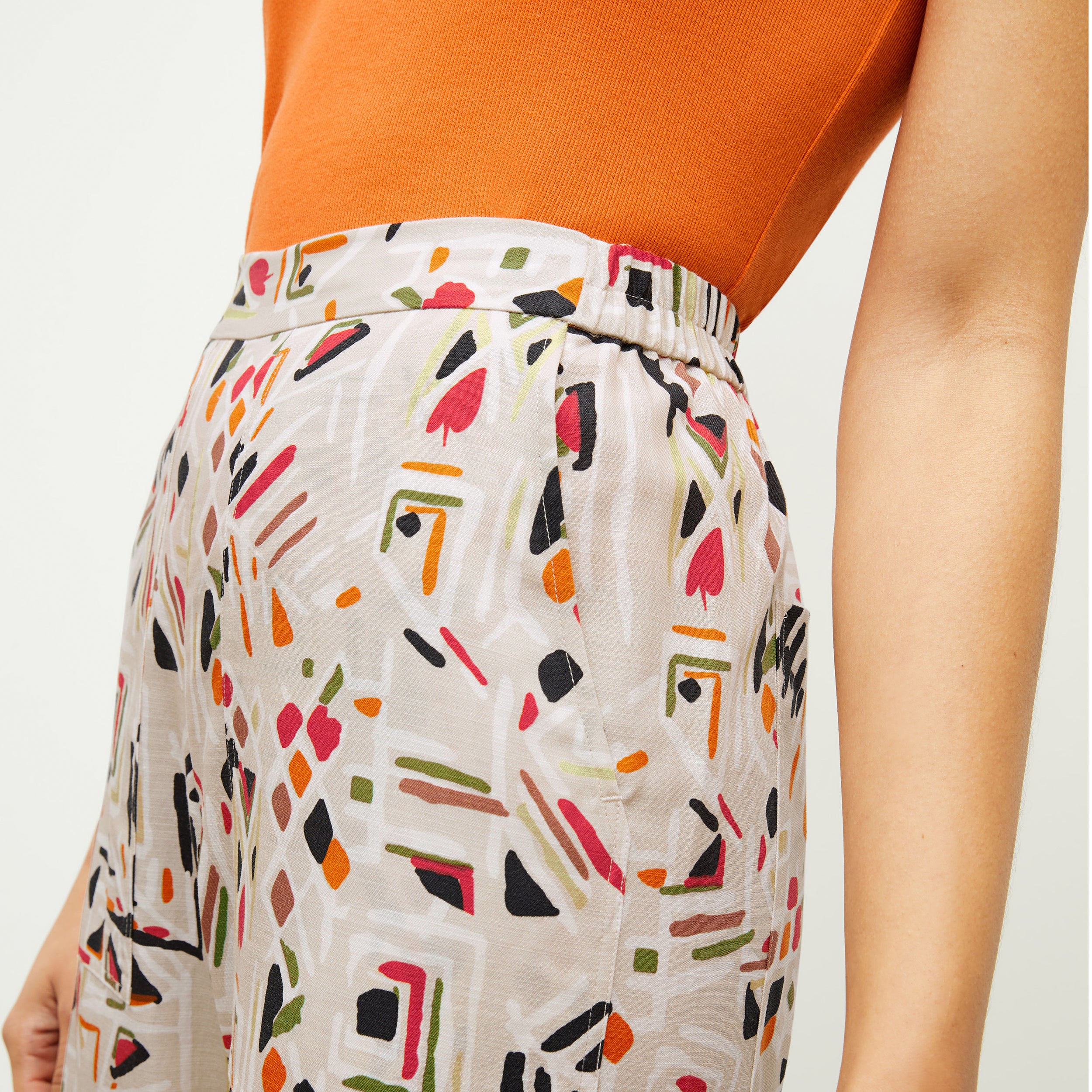 Madelyn Pants - Breathable Cotton with Rhythm Print - Perfect for Casual Wear, Summer Outfits, and Relaxing at Home