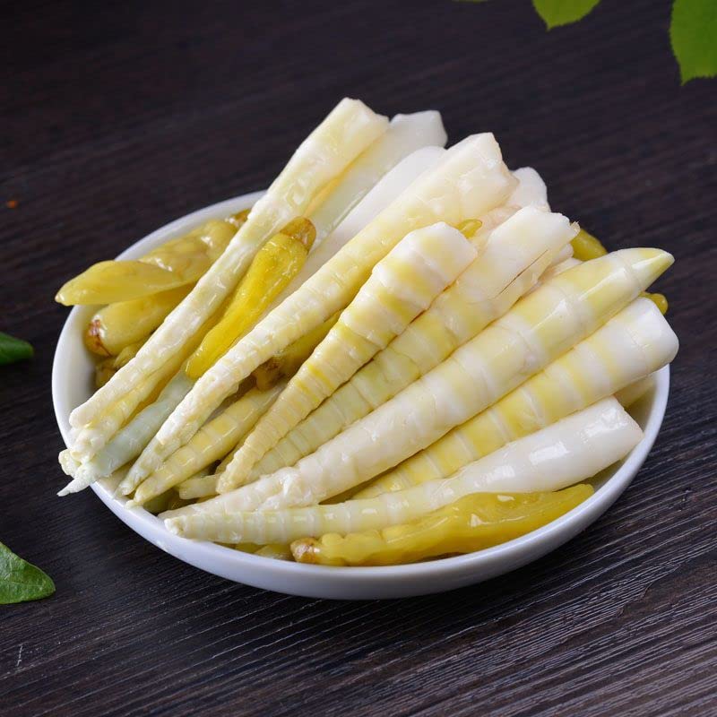 Pickled Bamboo Shoots with Lemon Flavor - Tender & Crispy Instant Snack (5 Bags) | Perfect for Picnics, Office Snacks & Asian Cuisine