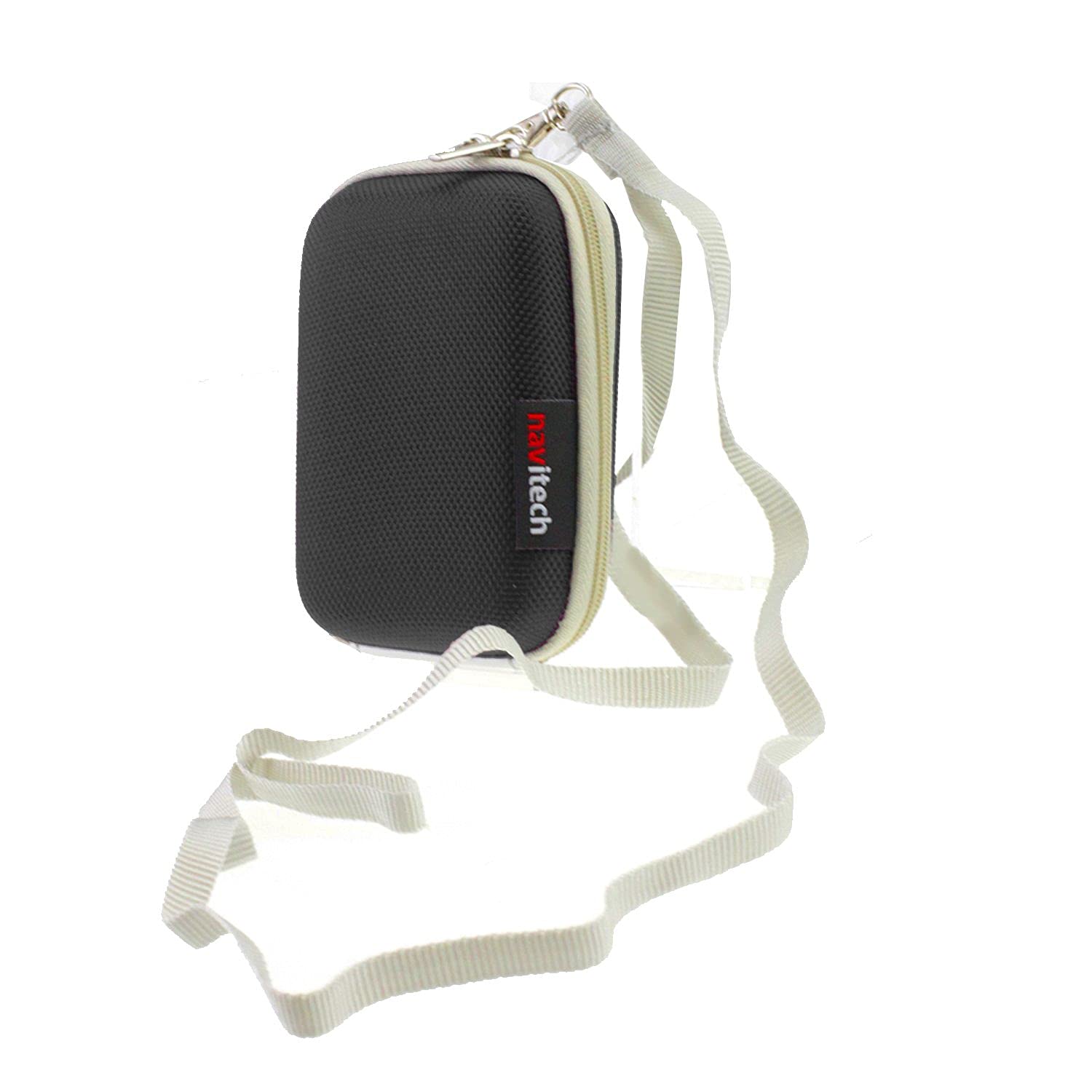 Navitech Black Durable Hard Carry Case for Breathalyzer - Protective Storage for Personal & Professional Alcohol Testing Devices (Home, Office, Travel Use)