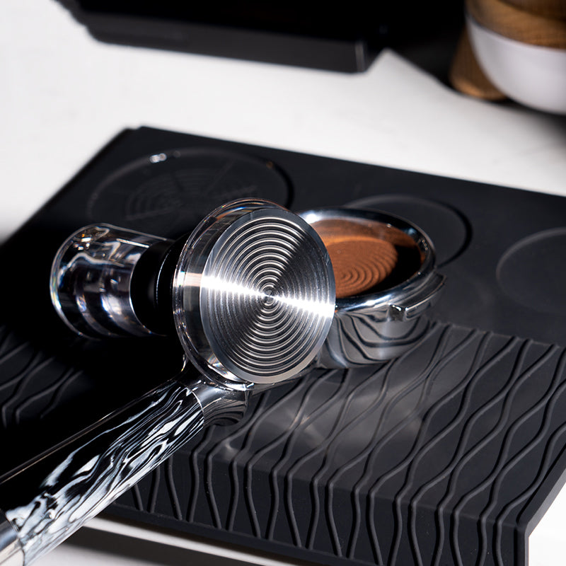 Premium Transparent Coffee Tamper - 58mm Calibrated Espresso Tamper for Barista & Home Use - Perfect for Espresso Machines, Coffee Shops & Home Brewing