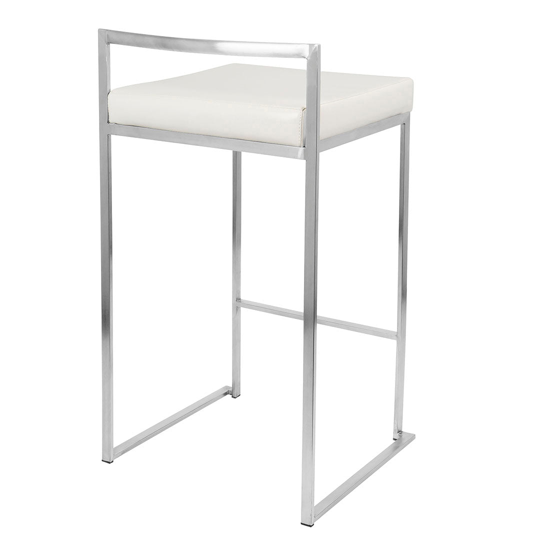 Fuji Counter Stools Set of 2 - Modern Bar Stools for Kitchen Island, Breakfast Bar & Home Decor - Adjustable Height & Comfortable Seating