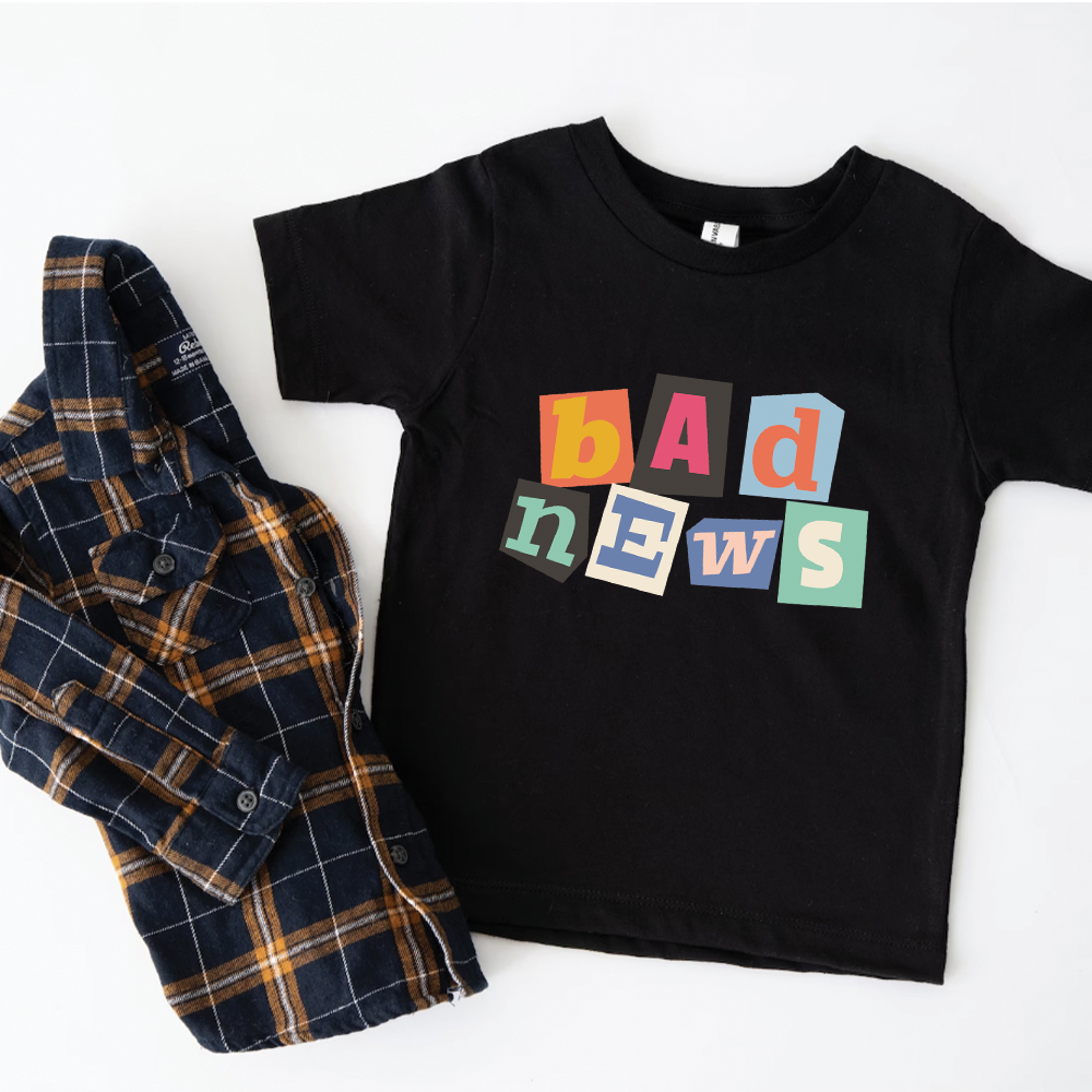 Bad News Kids Graphic T-Shirt - Funny Novelty Tee for Men & Women - Perfect for Casual Wear, Gifts, and Everyday Outfits