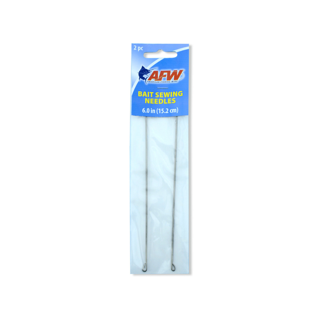 AFW Stainless Steel Bait Sewing Needle - Durable Fishing Hook Threader for Saltwater & Freshwater Fishing - Perfect for Tying Fishing Lures & Bait Rigs