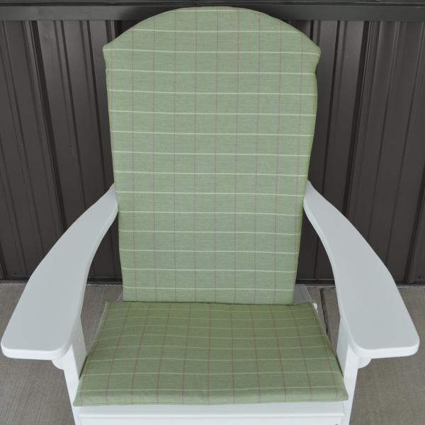 Premium Full Adirondack Chair Cushion Set - Waterproof Outdoor Patio Furniture Cushions with Ties - Comfortable Seat & Back Cushions for Garden, Deck, Poolside Relaxation