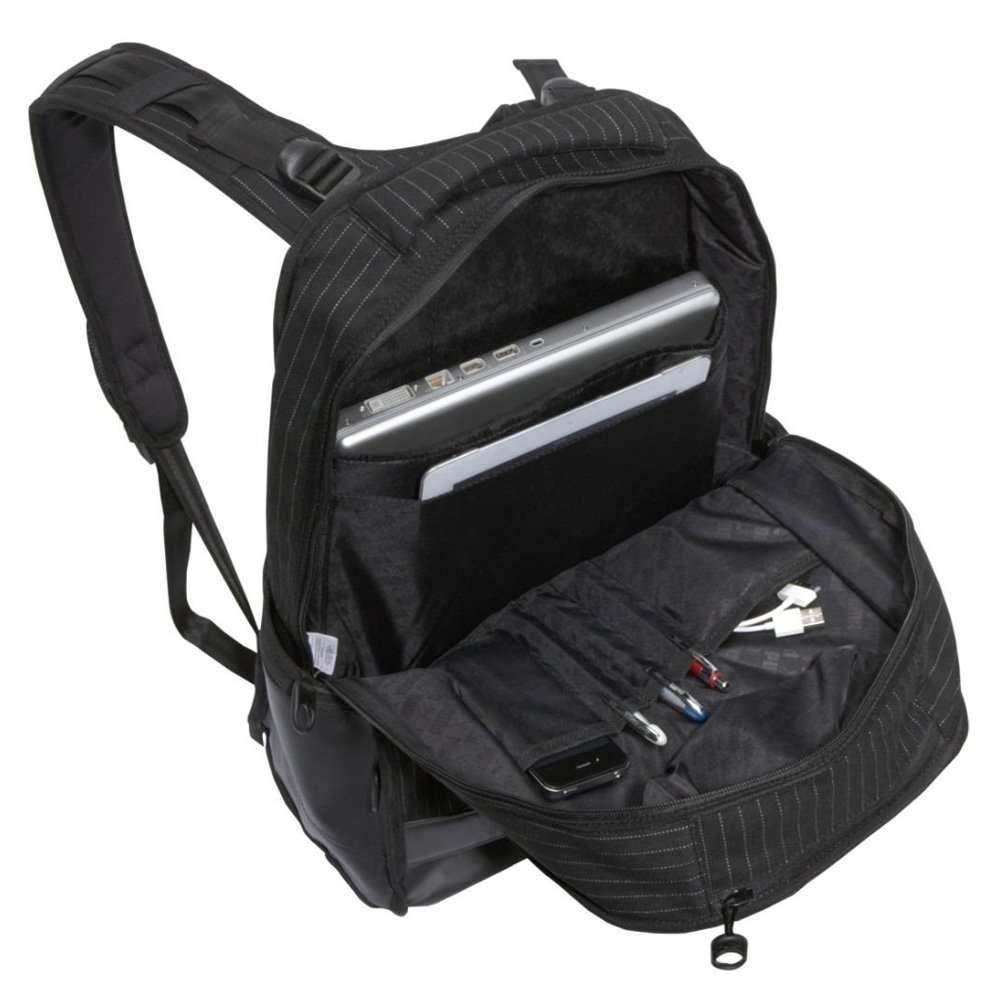 Puma Blueprint Men's Woven Backpack - Stylish Laptop Bag for Work & Travel, Durable Pinstripe Black Design, Perfect for College, Gym & Daily Commute