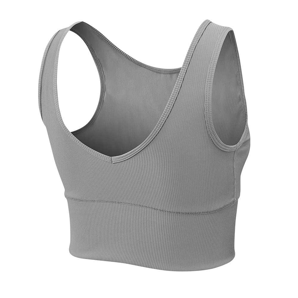 Women's Reversible Ribbed Workout Crop Tank Tops - Sleeveless Yoga Tops for Summer - Perfect for Gym, Running, Pilates & Casual Wear