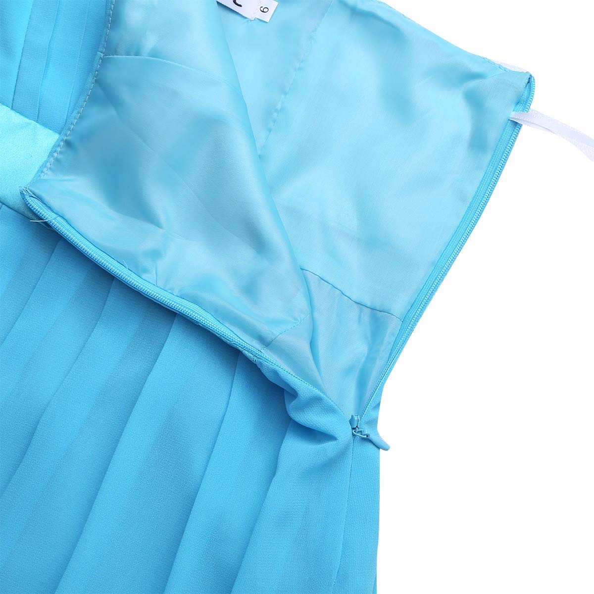 iEFiEL Girls One-Shoulder Pleated Chiffon Princess Dress for Wedding, Holiday, Pageant & Party - Perfect Flower Girl Dress for Special Occasions