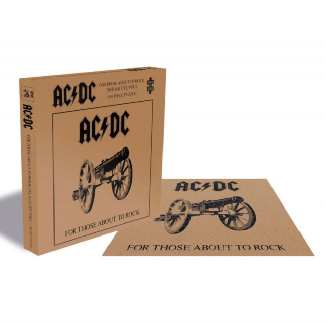 AC/DC For Those About To Rock 500-Piece Jigsaw Puzzle - Rock Band Music Gift for Fans & Collectors - Perfect for Home Decor, Parties & Relaxation