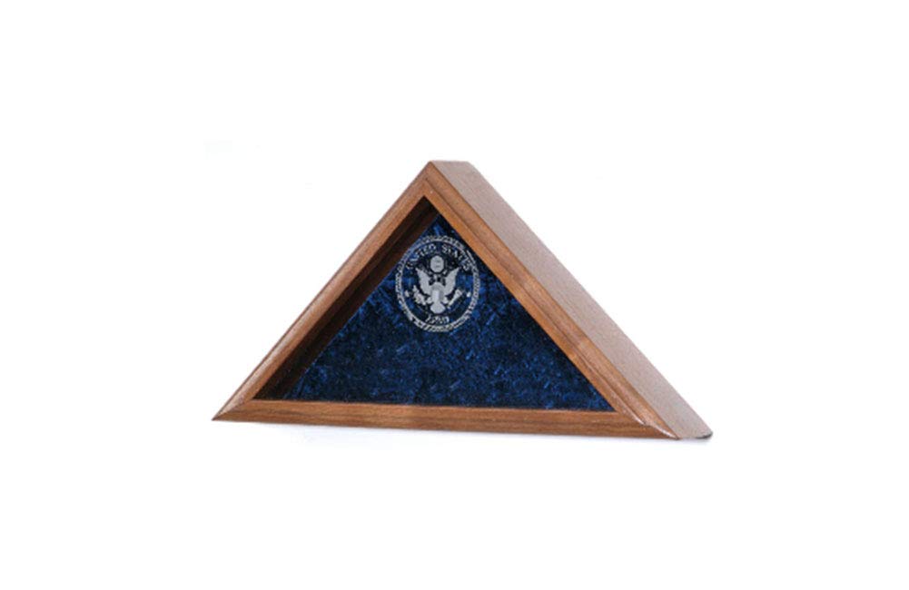 Premium United States Army Flag Display Case - Wooden Shadow Box for Military Flags - Perfect for Home, Office, or Memorial Displays