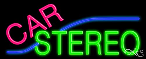 Custom Car Stereo Glass Neon Sign #10031 - Handmade in USA - Perfect for Garage, Man Cave & Auto Shop Decor