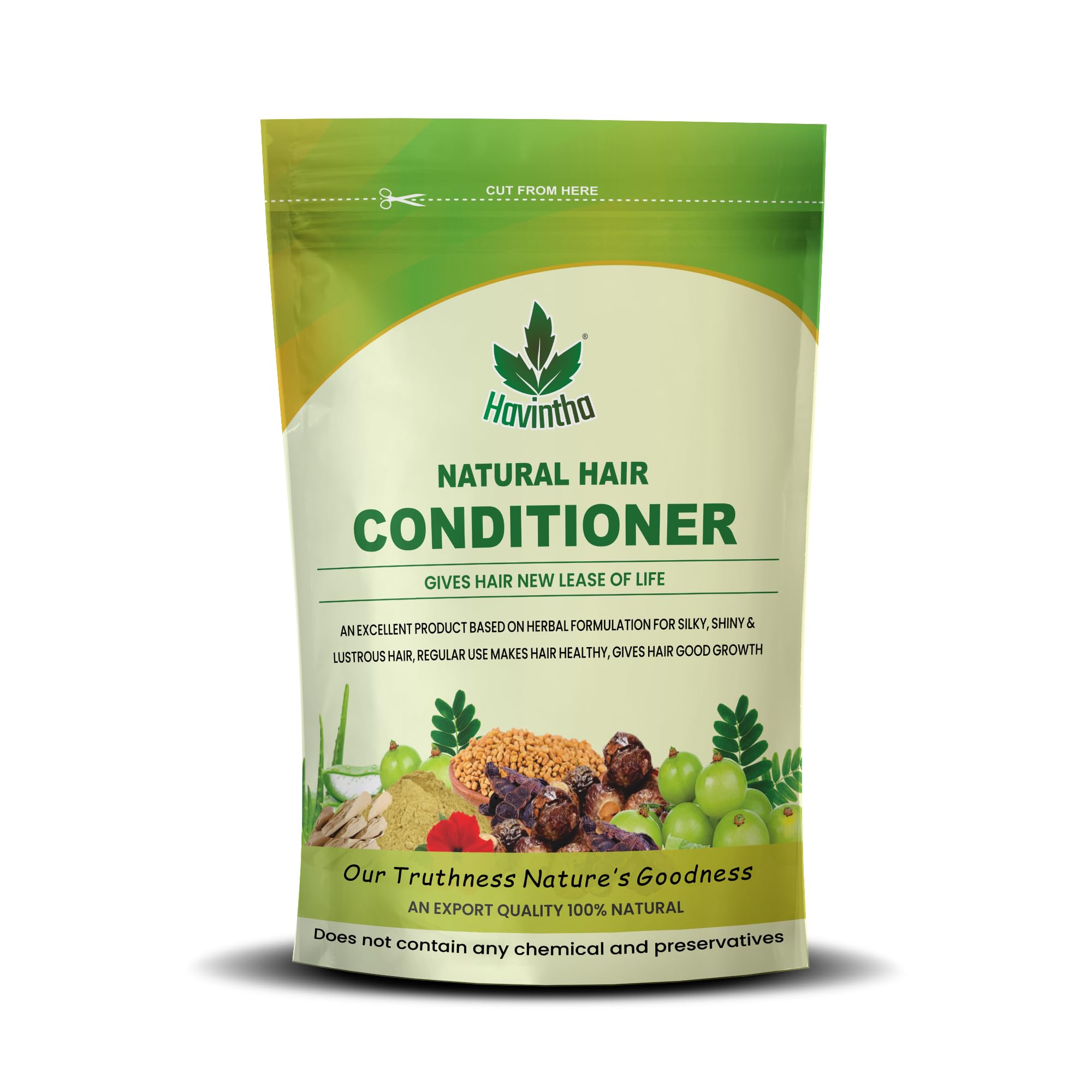 Havintha Herbal Natural Hair Conditioner for Men & Women - All Hair Types, Smooths Dry & Frizzy Hair, Repairs Damaged & Weak Hair, Improves Hair Texture - 227g | Perfect for Daily Hair Care & Salon-Quality Results at Home