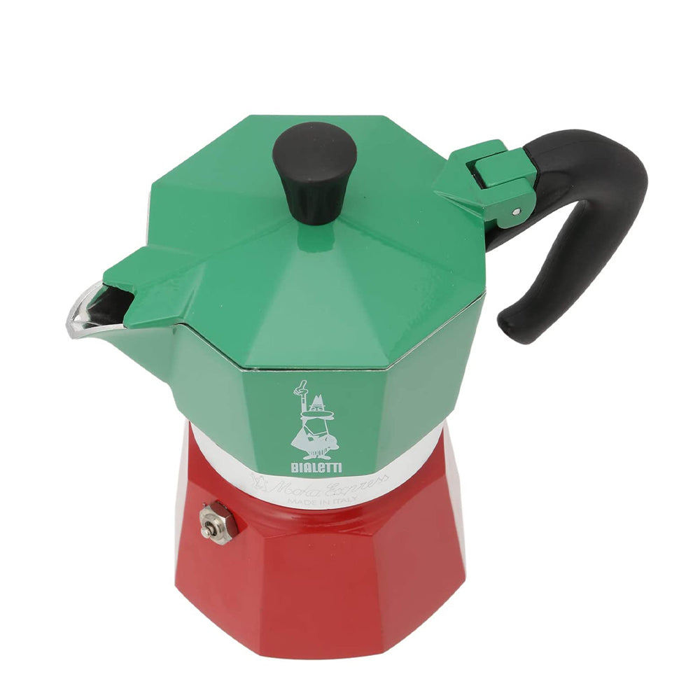 Bialetti Moka Express Italia 3-Cup Stovetop Espresso Maker - Traditional Italian Coffee Maker for Home & Office Use - Perfect for Espresso, Latte & Cappuccino