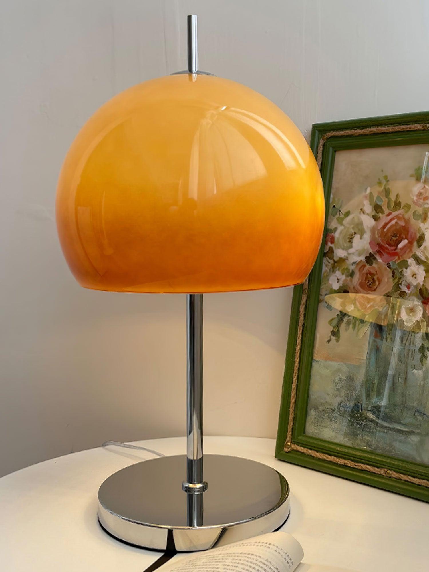 Modern Mushroom Bauhaus Table Lamp - Minimalist Design for Bedroom, Living Room & Office - Warm White LED Light for Cozy Ambience