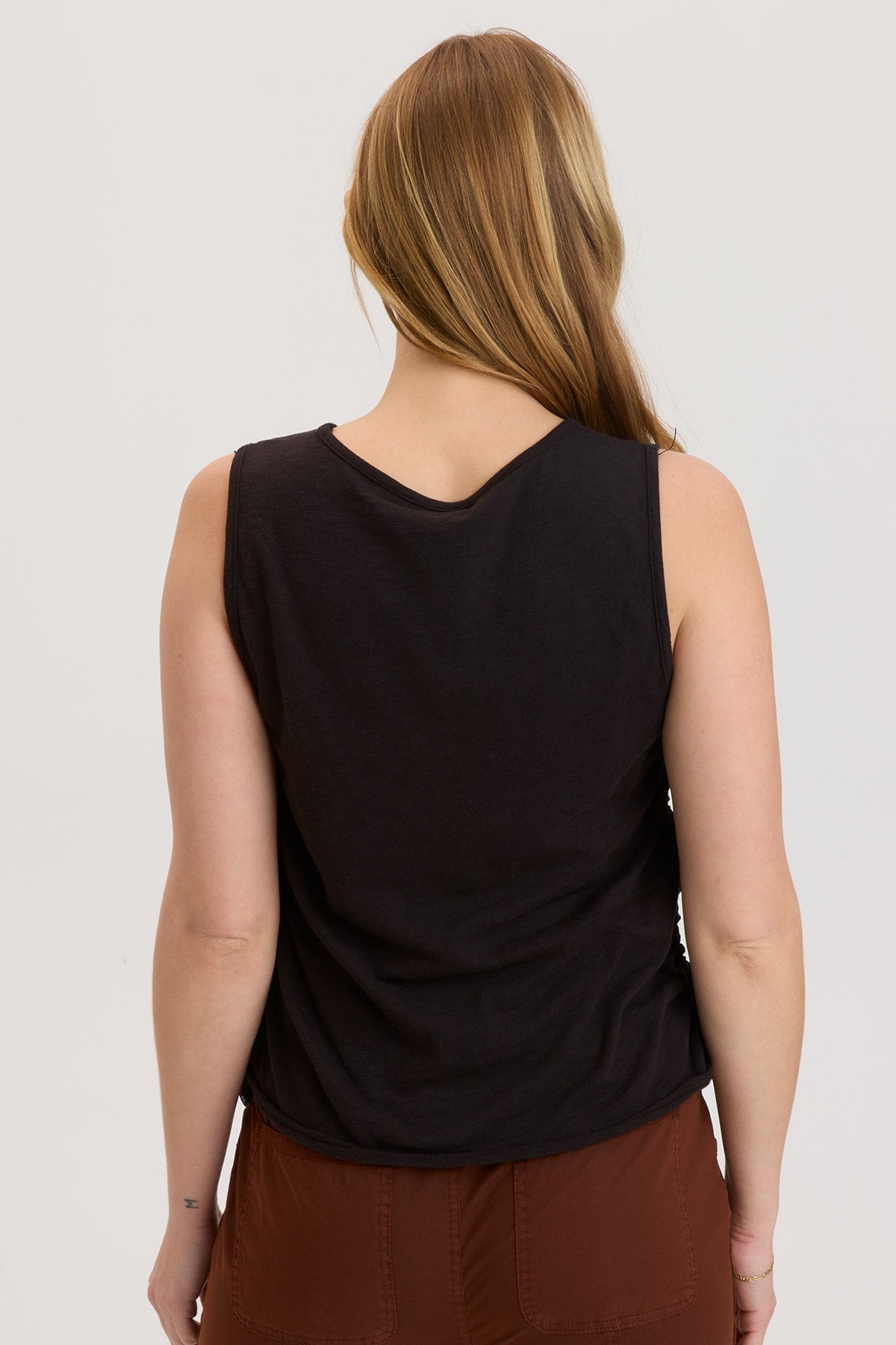 Ileana Tank Top for Women - Sleek Black Stretch Fabric - Perfect for Yoga, Gym & Casual Wear