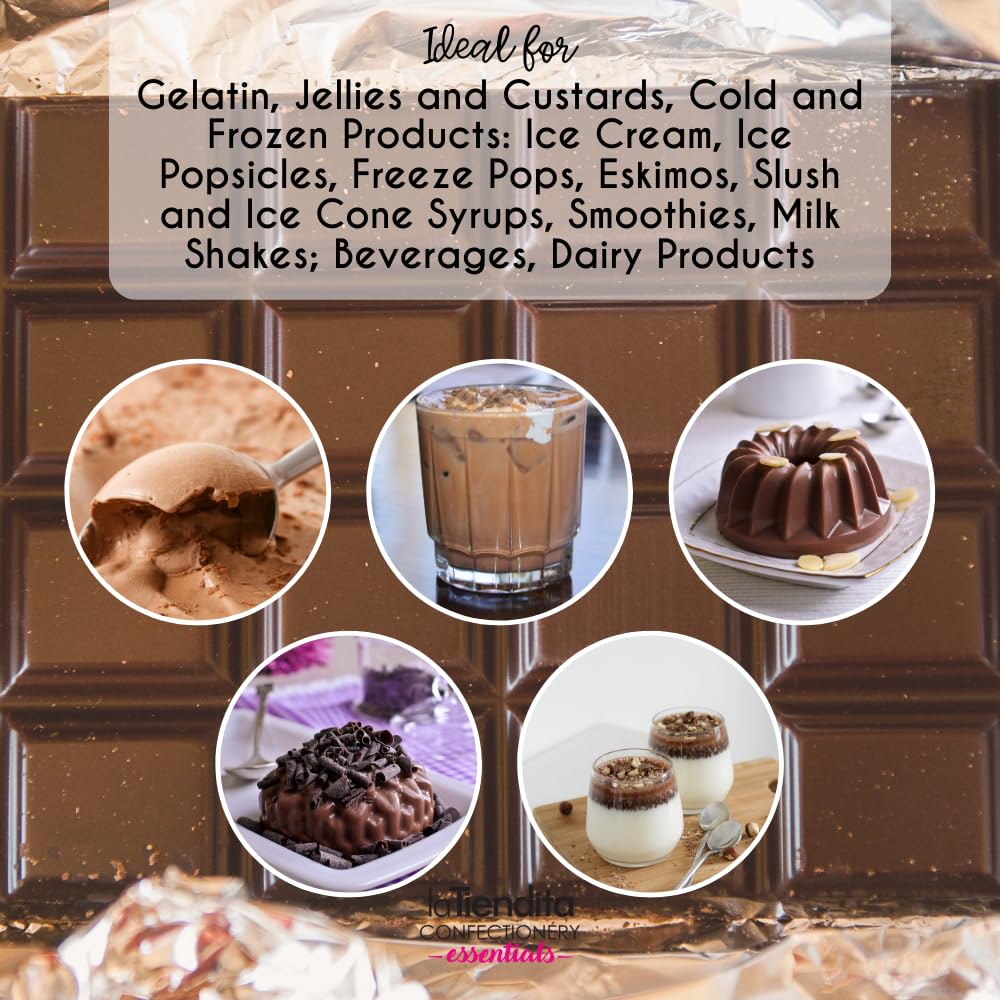 Premium Deiman Chocolate Flavoring Essence - 1.06 Gallon Bulk Size for Baking, Cooking & Beverages - Artificial Food Grade Flavor Concentrate for Cakes, Cookies, Coffee & Desserts