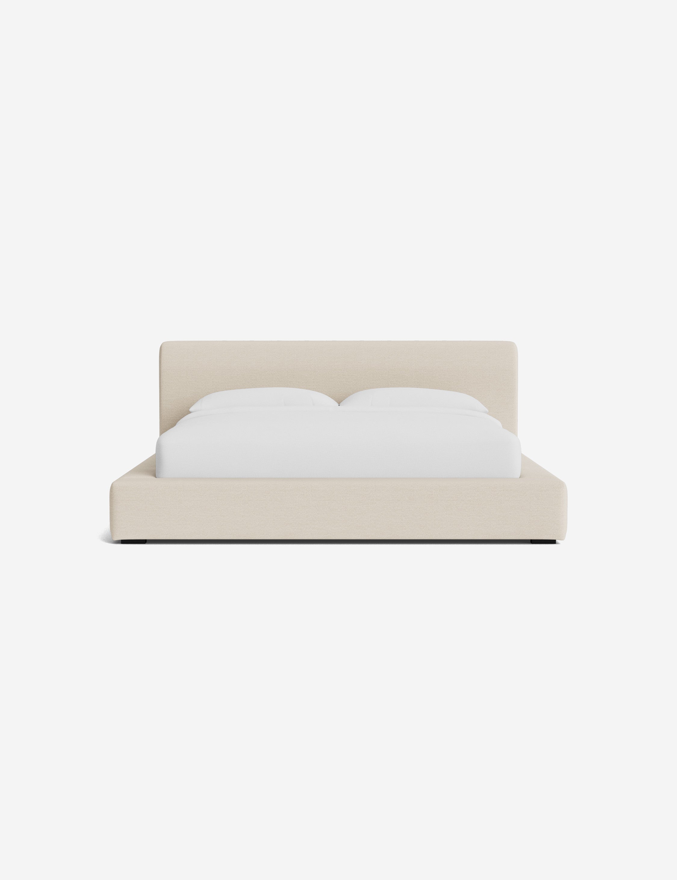 Clayton Platform Bed Frame - Modern Minimalist Wooden Bed with Sturdy Support - Perfect for Bedrooms, Guest Rooms & Small Spaces