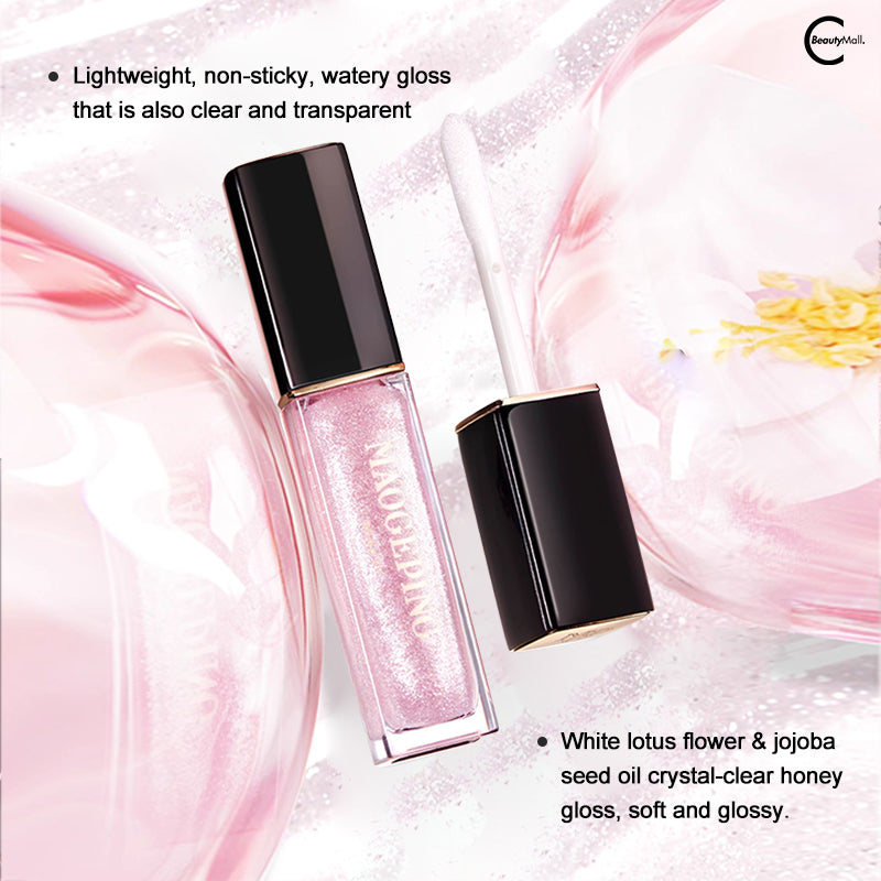 MAOGEPING Crystal Diamond Lip Gloss - Shiny & Moisturizing Lip Gloss with Sparkling Diamond Effect | Perfect for Parties, Date Nights & Special Occasions