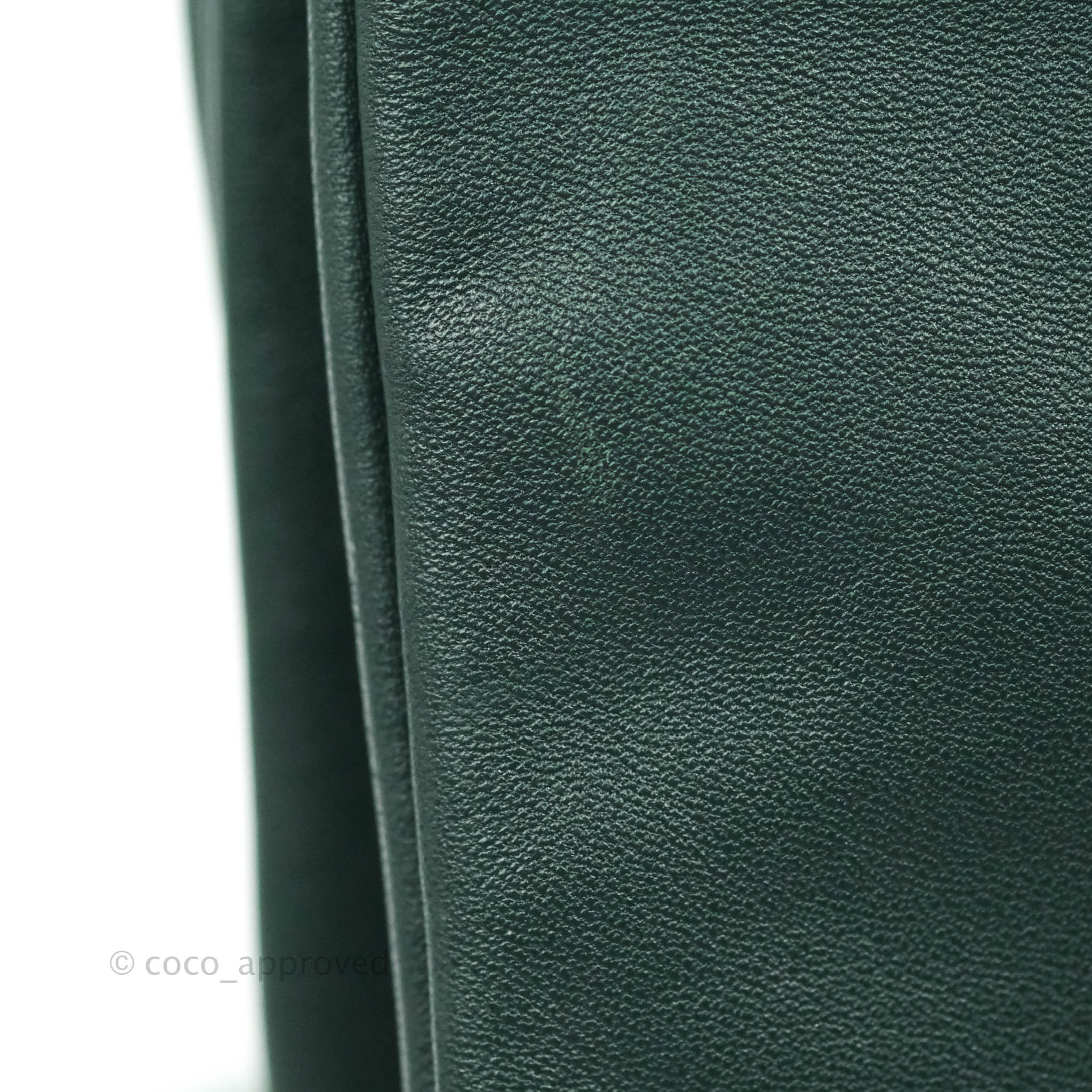 Celine Large Trio Crossbody Bag in Dark Green Lambskin Leather with Gold Hardware - Perfect for Work, Travel & Everyday Luxury