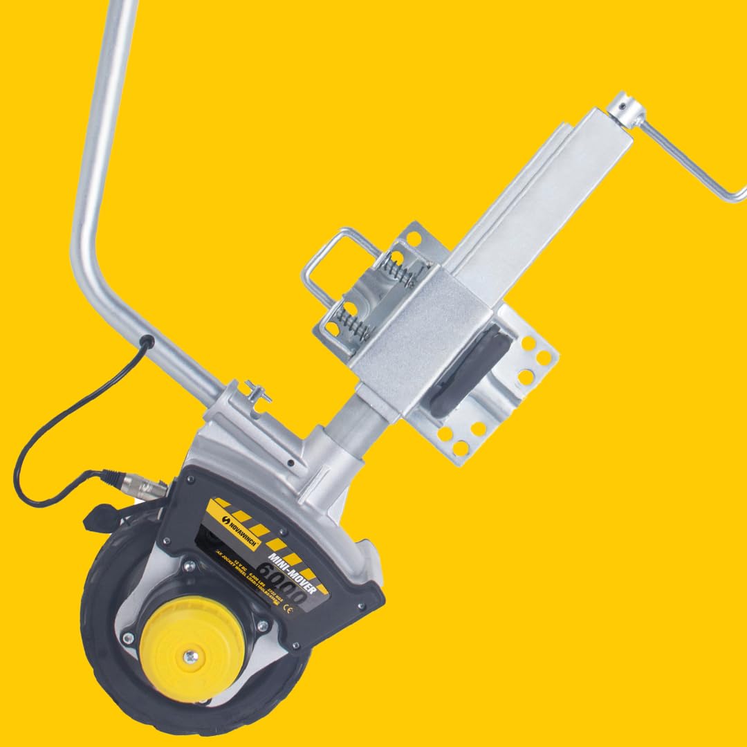 12V Electric Mini Mover 3 PLUS Trailer Jockey Wheel - Heavy Duty 6000 lbs Capacity for Boat, RV & Utility Trailers - Easy Maneuvering & Parking Assistance