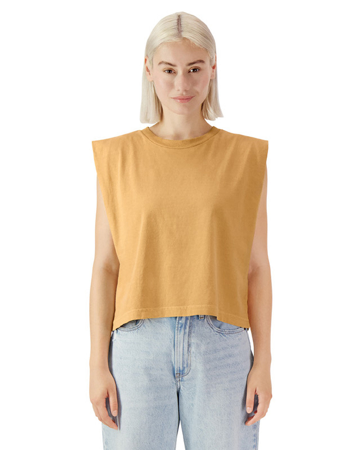 American Apparel 307GD Women's Garment Dyed Muscle Tank Top - Soft Vintage Style for Casual Wear, Gym & Summer Outfits