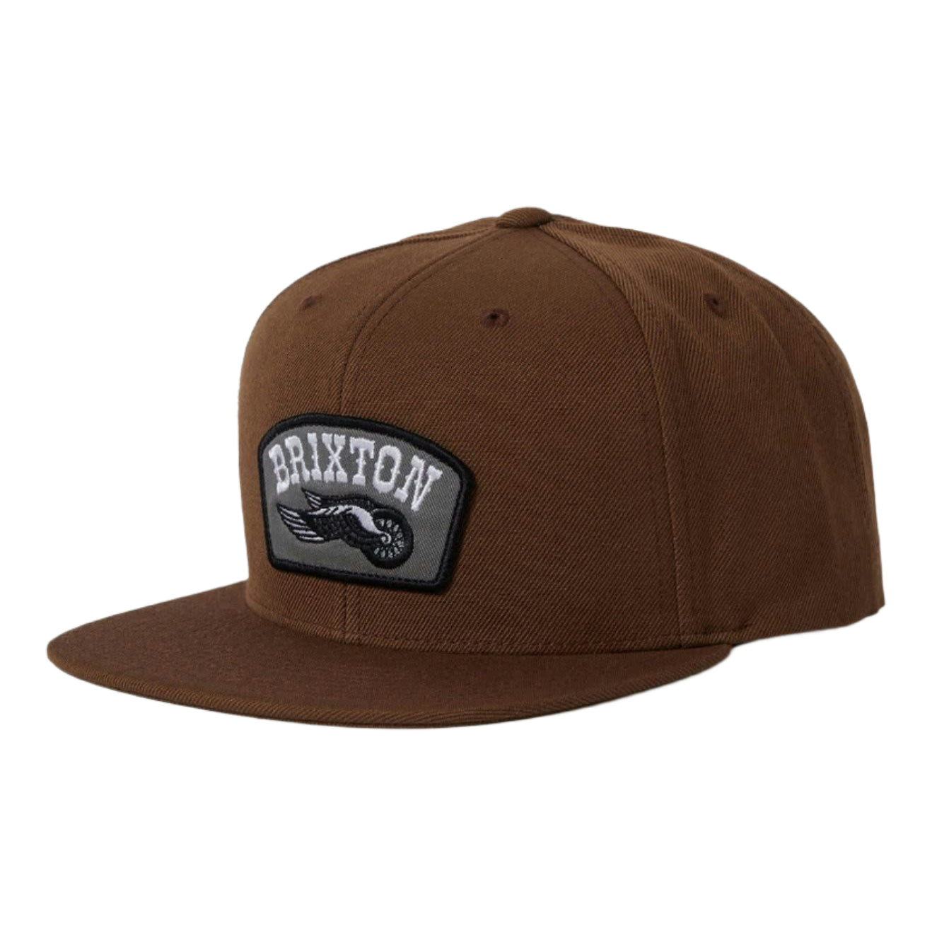 BRIXTON Roller Snapback Hat for Men & Women - Adjustable Brown Baseball Cap for Casual Wear, Street Style, and Outdoor Activities