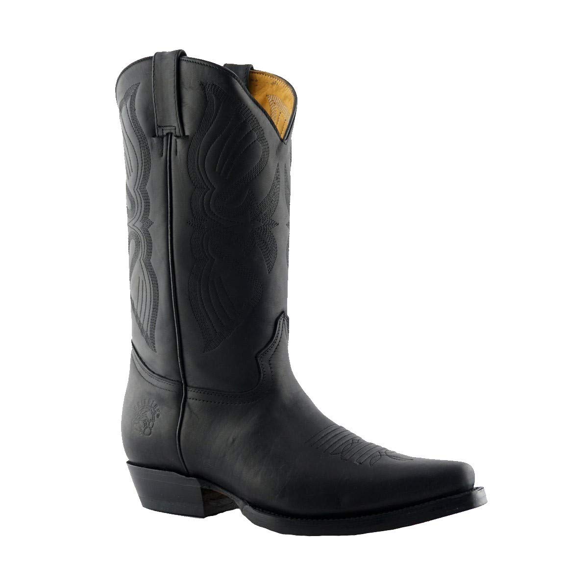 Men's Louisiana Leather Cowboy Boots - Cuban Heel Dancing Boots for Country Western & Line Dancing | Durable Leather Work Boots for Men