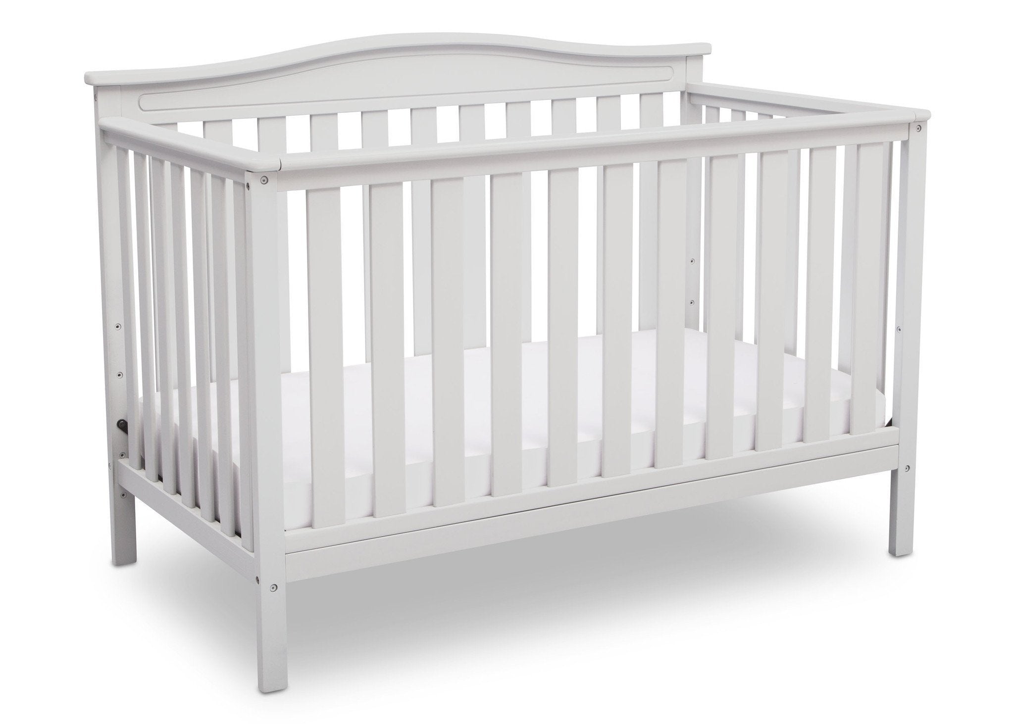 4-in-1 Convertible Baby Crib with Toddler Bed - White Nursery Furniture for Newborn to Kids Room | Perfect for Daycare, Nursery & Bedroom Decor
