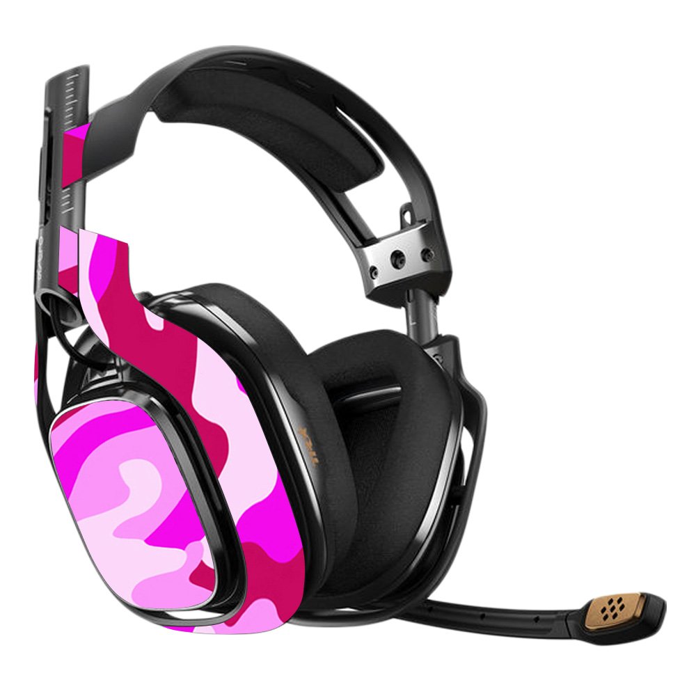 MightySkins Vinyl Decal Wrap Cover for Astro A40 3rd Gen Gaming Headset - Pink Camo Design | Protective, Durable & Easy to Apply | Made in USA | Perfect for Gaming, Streaming & Customizing Your Headset
