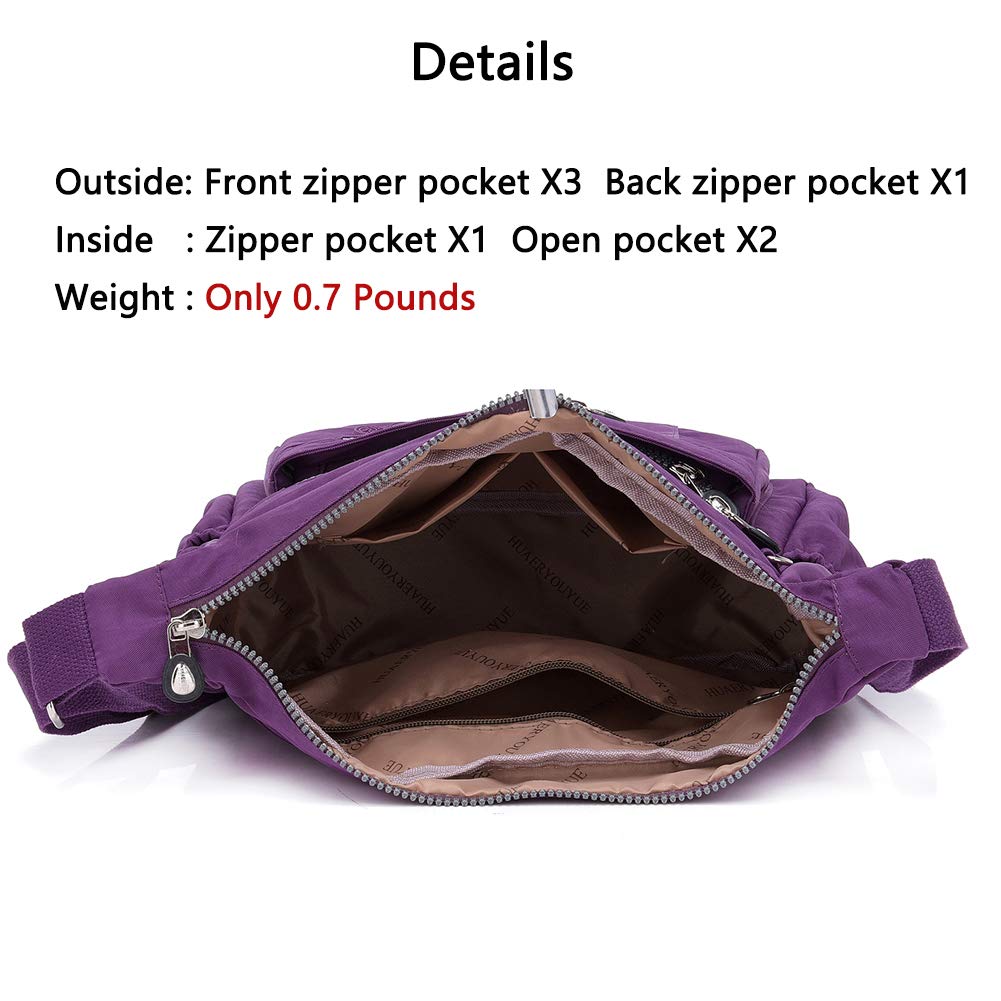 Stylish MINTEGRA Nylon Crossbody Bag for Women - Waterproof & Lightweight Shoulder Purse with Multiple Pockets | Perfect for Travel, Work & Everyday Use