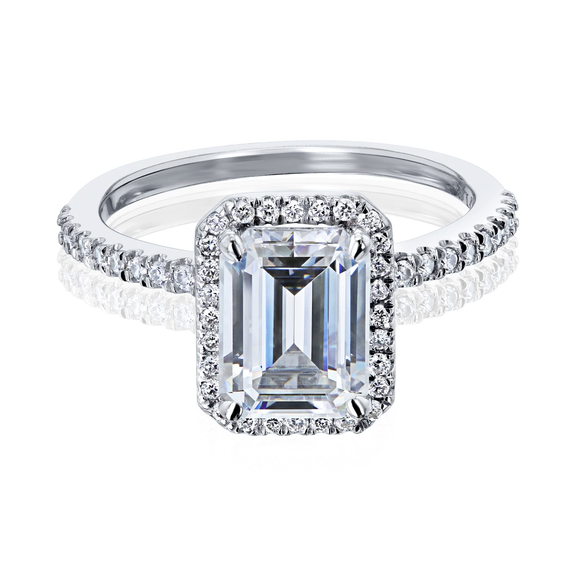 Kobelli 2 Carat Total Weight Emma Moissanite & Lab Grown Diamond Engagement Ring in DEF/VS - Perfect for Proposals, Weddings & Anniversary Gifts