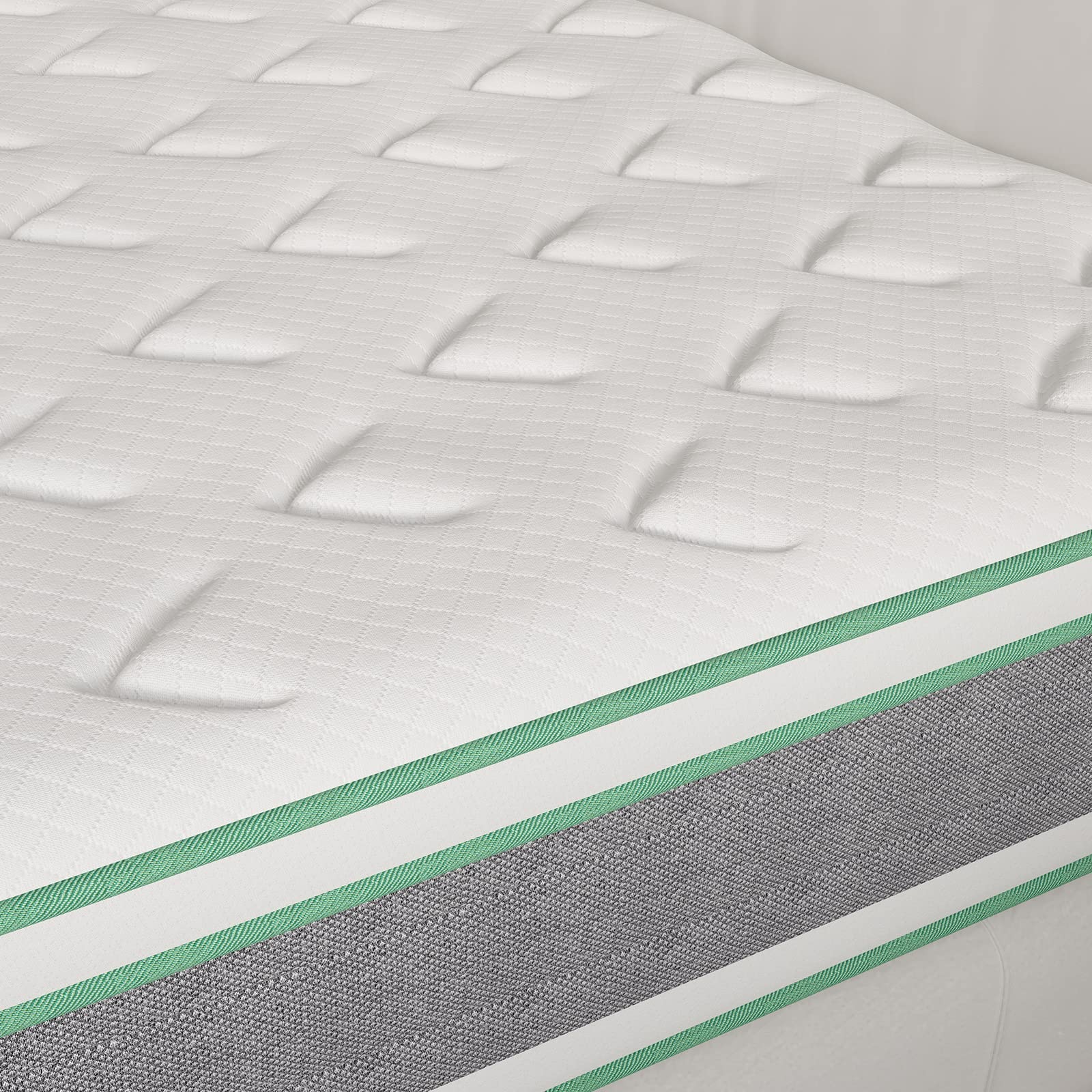 Novilla 10 Inch Hybrid King Size Mattress in a Box - Individually Wrapped Pocket Coils for Motion Isolation & Medium Firm Support with Pillow Top | Perfect for Bedroom, Guest Room & Home Comfort (Groove Design)