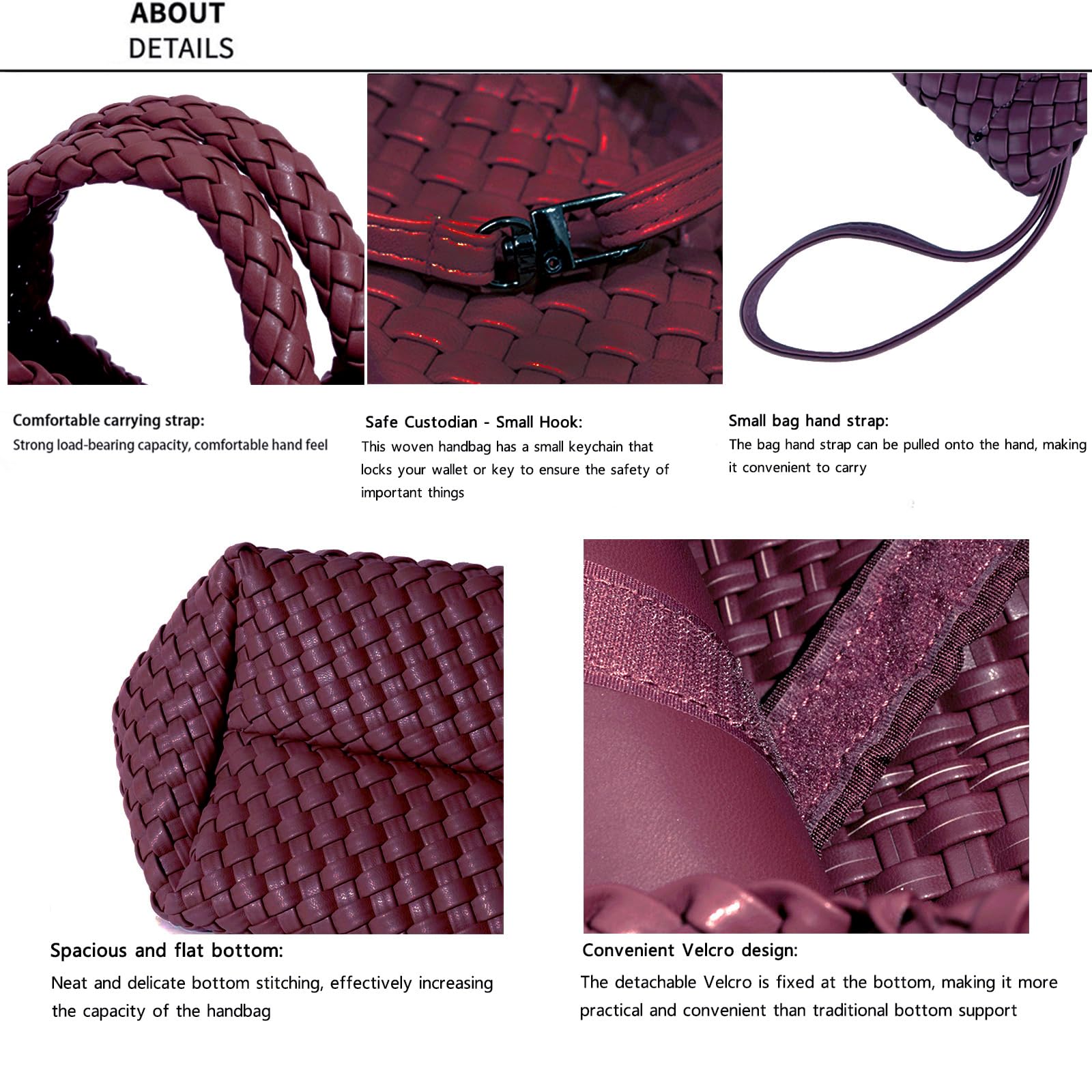 JINMANXUE Women's Fashion Woven Tote Bag - Large Capacity Shopper Handbag for Travel, Work & Daily Use | Stylish Shoulder Purse for Women