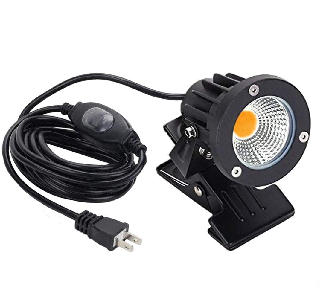 Kiven 1-Piece LED Clip-On Light - IP65 Waterproof, 3000K Warm White, Adjustable Desk Stand Arm Lamp with Power Plug & Waterproof Switch - Perfect for Outdoor Signboards, Blackboards, and Workspaces
