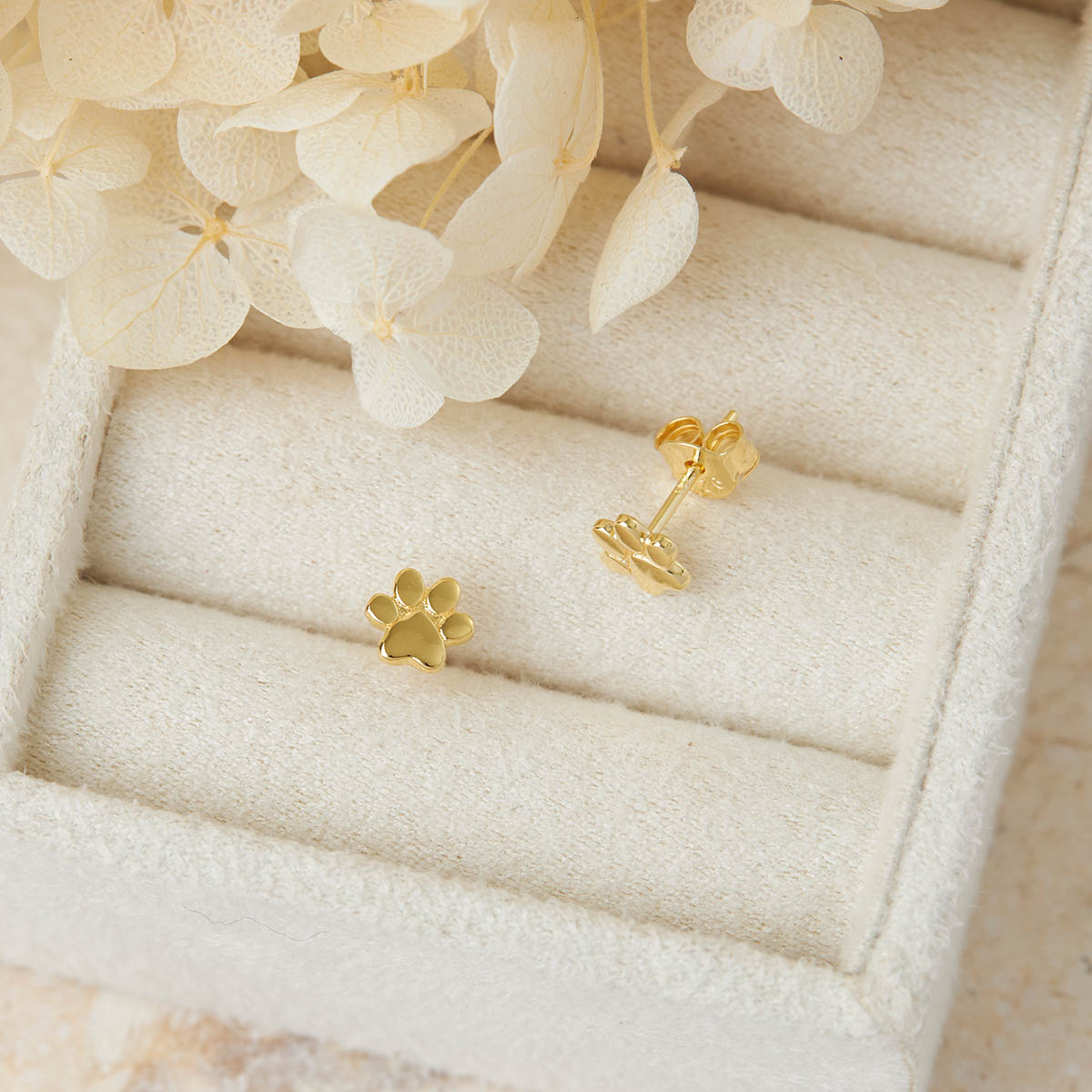 Paw Studs Gold Dog Collar - Luxury Rhinestone Studded Pet Accessories for Small Medium Large Dogs - Perfect for Daily Walks, Training, and Special Occasions
