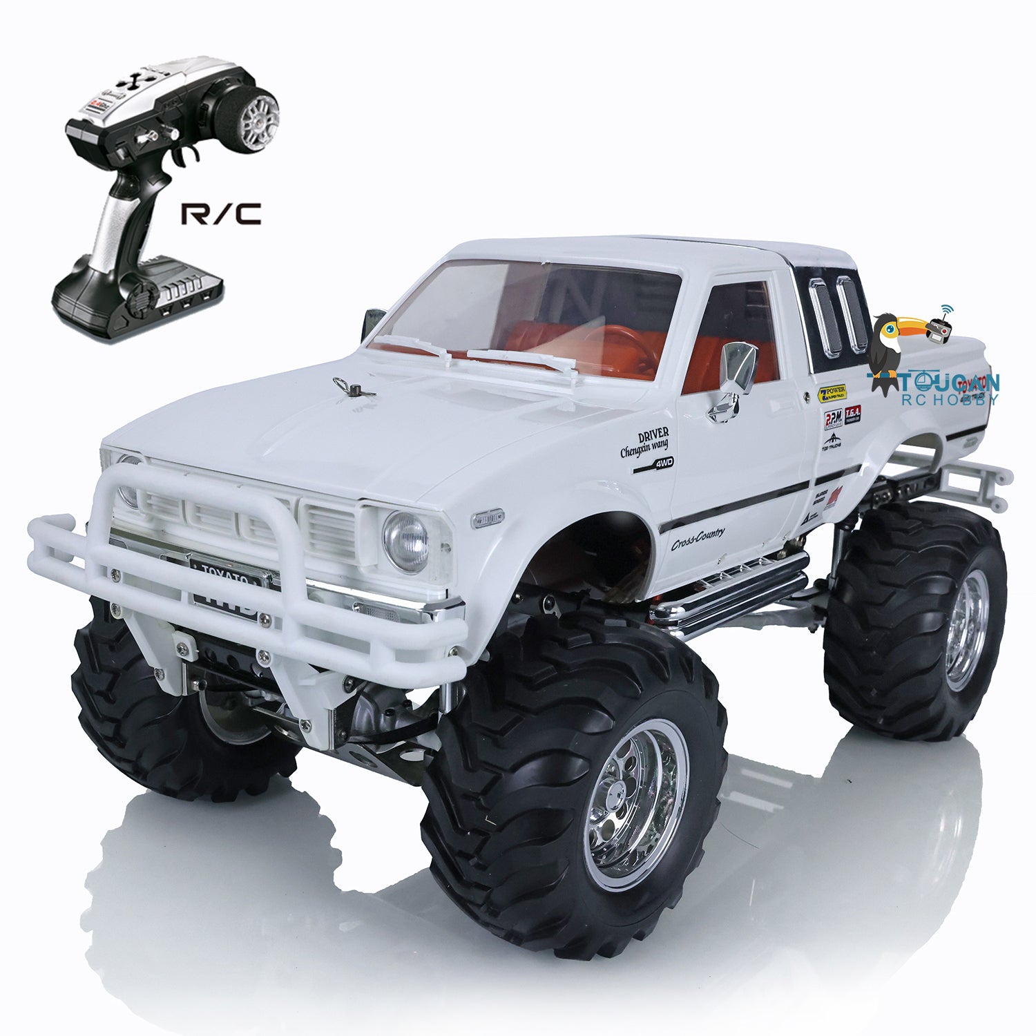 1/10 Scale HG 4WD RC Pickup Truck - 2.4Ghz Remote Control Off-Road Rally Racing Crawler Car - Ready to Run RTR Model for Adults & Kids - Perfect for Backyard Racing, Trail Crawling & Off-Road Adventures