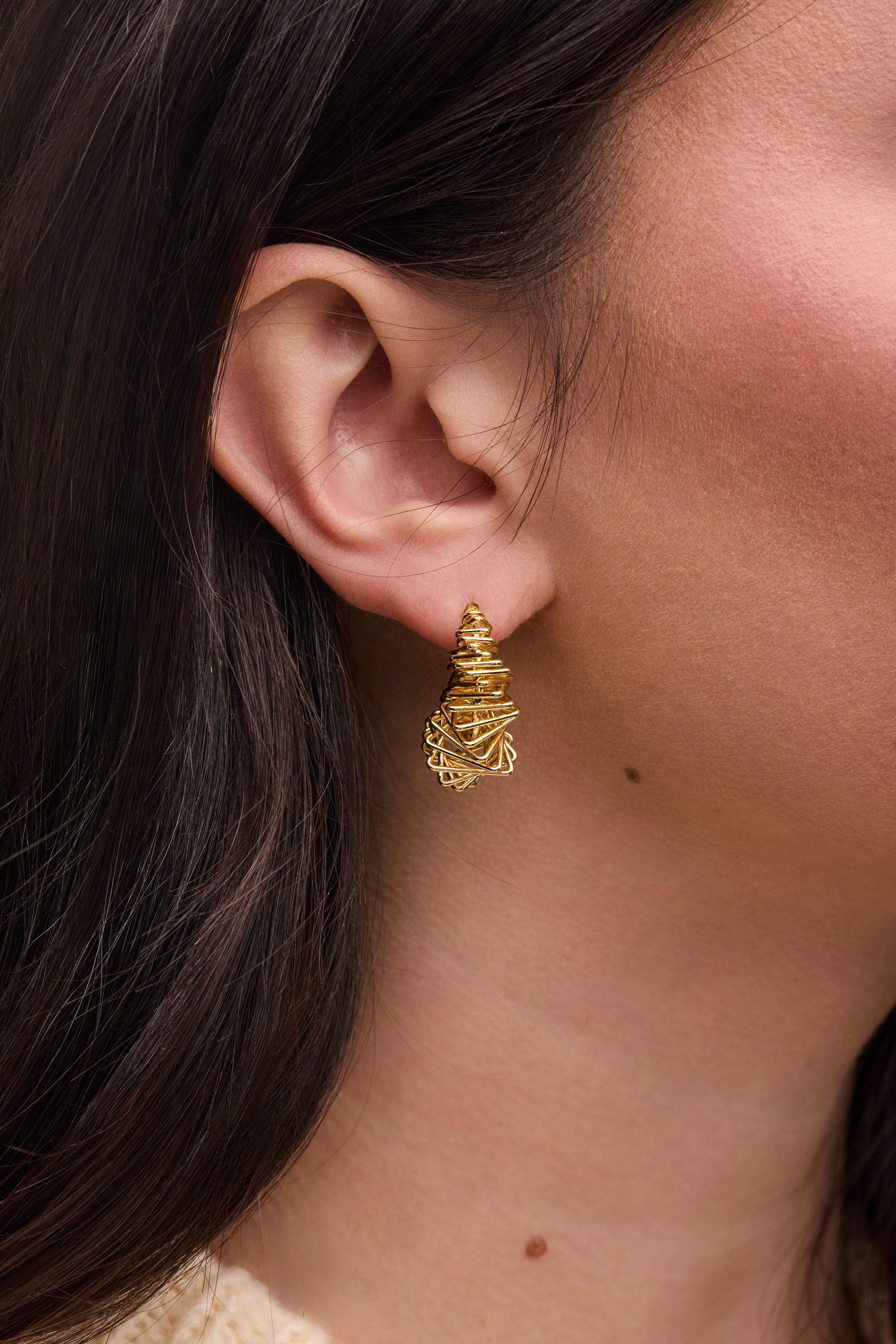 Geometric Twist Hoop Earrings for Women - Trendy Gold & Silver Fashion Jewelry - Perfect for Parties, Weddings & Everyday Wear